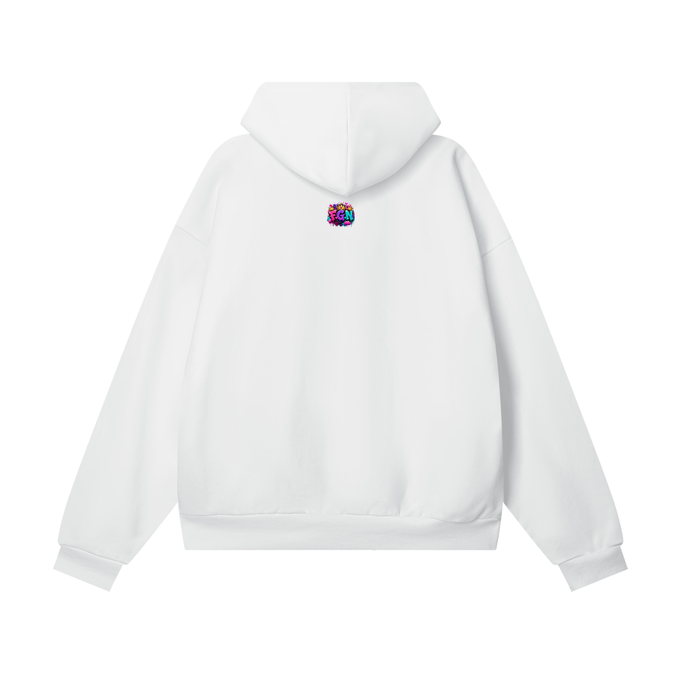 Heavyweight Hidden Pocket Fleece Hoodie w/ Custom Graphic Design_Sorry Slim_Front & FGN Logo_Back