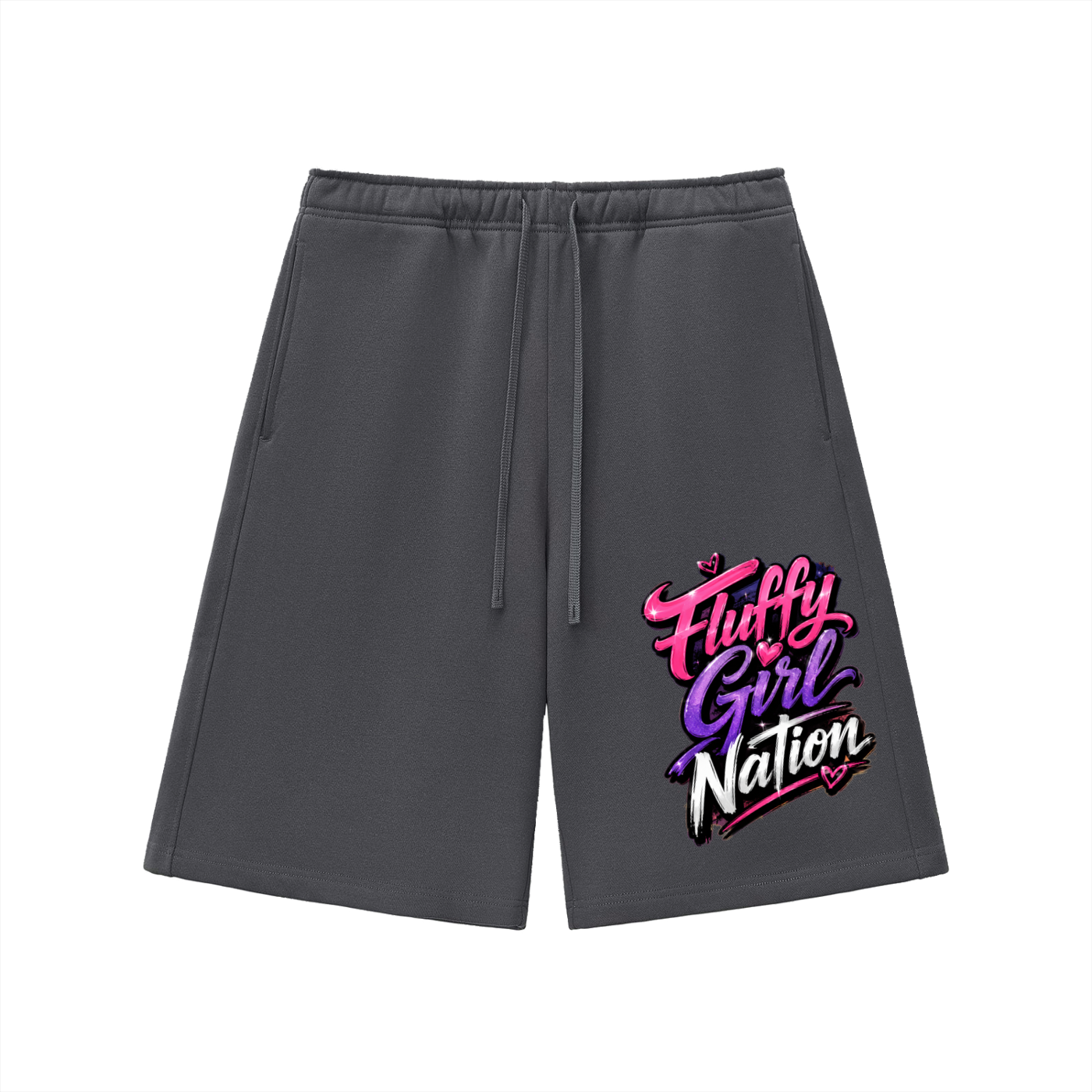 Essential Heavyweight Fleece Shorts w/ Custom Fluffy Girl Nation Logo
