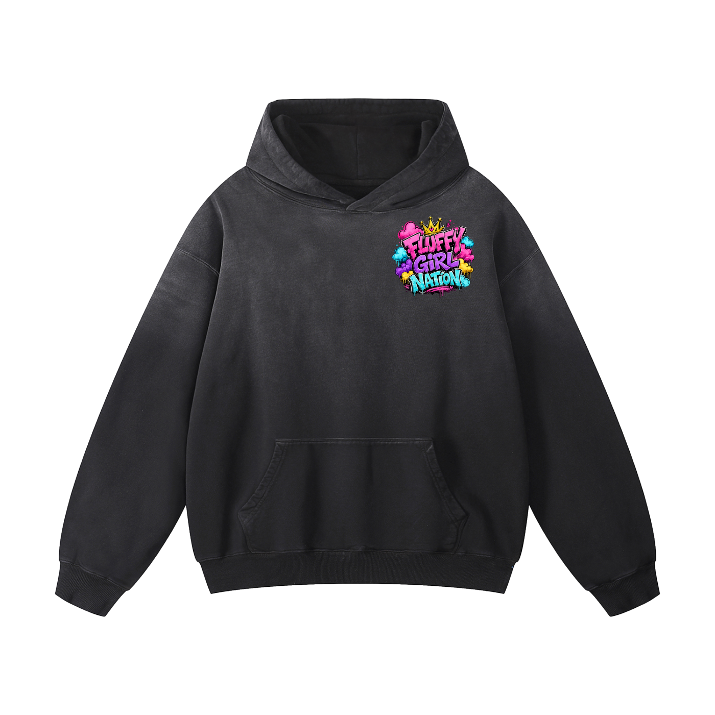 Heavyweight Sunfade Oversized Hoodie w/ Custom FGN Logo Front & FGN Graphic Design Back