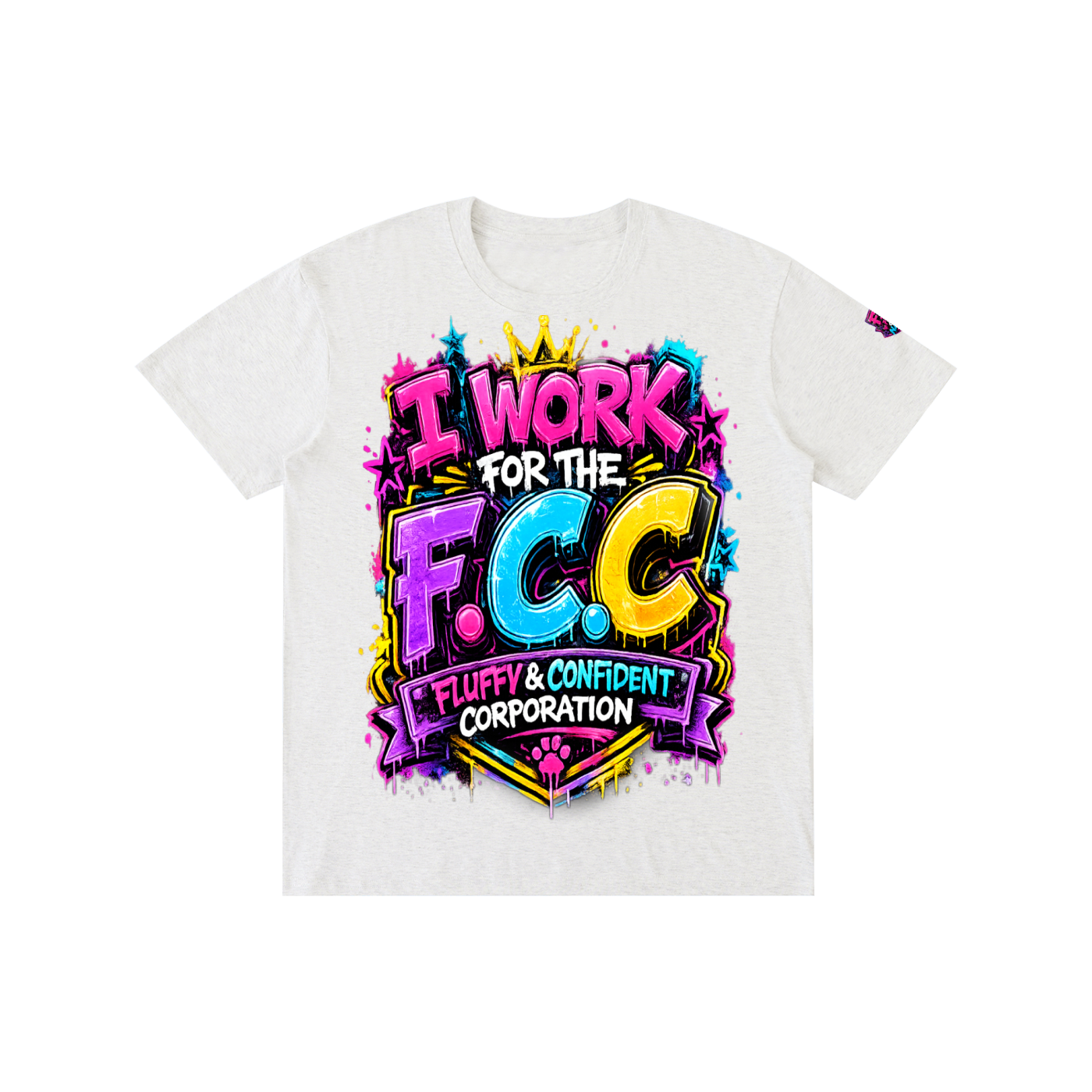 Pure Cotton Unisex T-Shirt w/ Custom Graphic Design_F.C.C_Front & FGN Logo_Left Sleeve