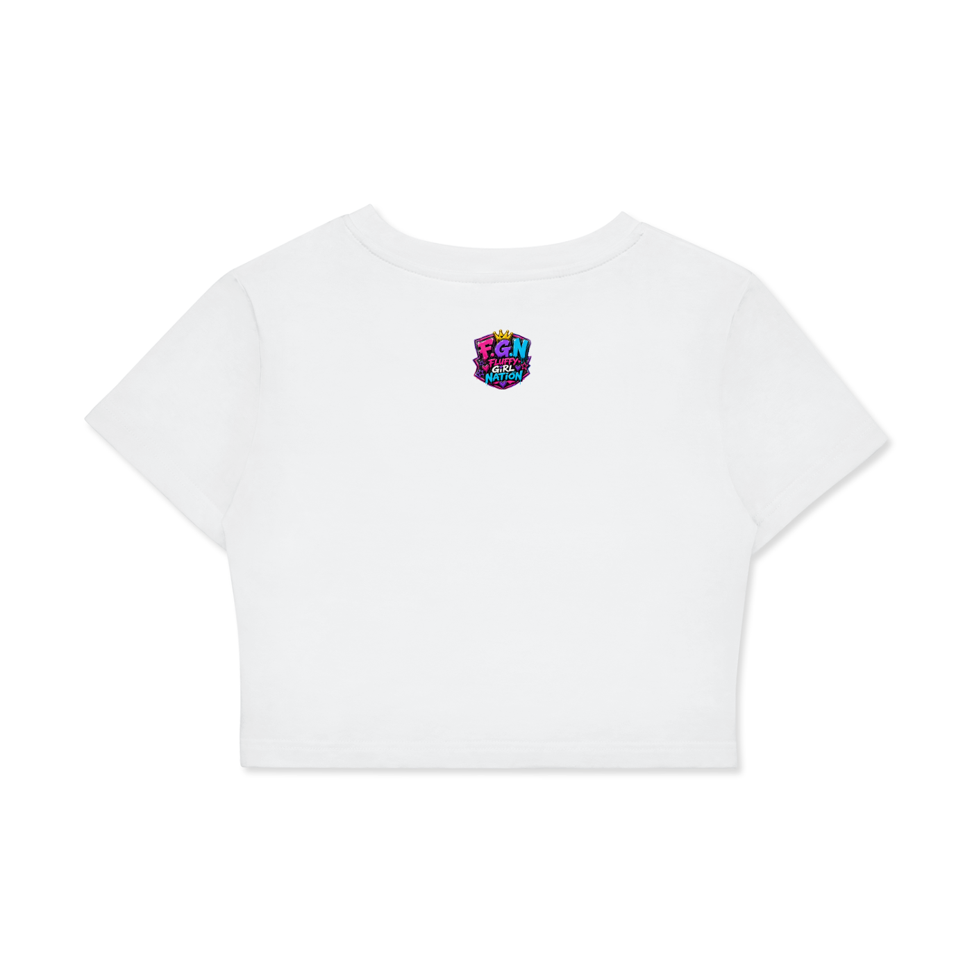 Fitted Crop Cotton T-Shirt w/ Custom Graphic Design _You Know You Like Em_Front & FGN Logo_Back