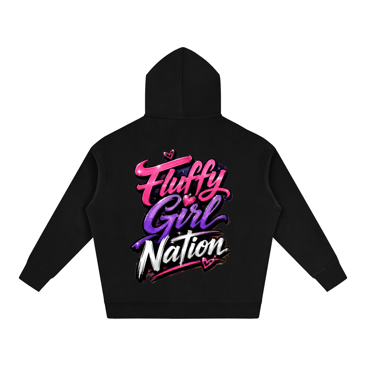 Oversize Fleeced Hoodie w/ Custom FGN Logo Front & FGN Graphic Design Back