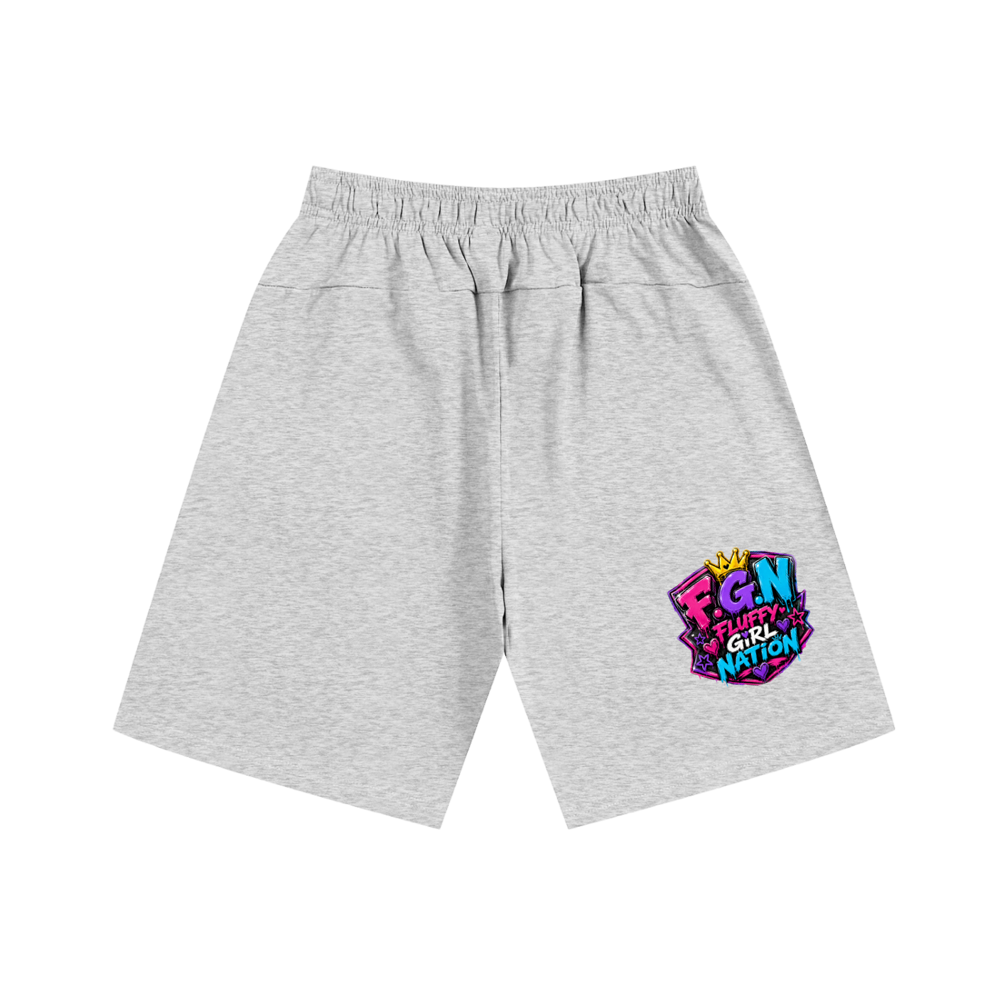 Essential Heavyweight Cotton Shorts w/ Custom Graphic Design_F.C.C_Front & FGN Logo_Back