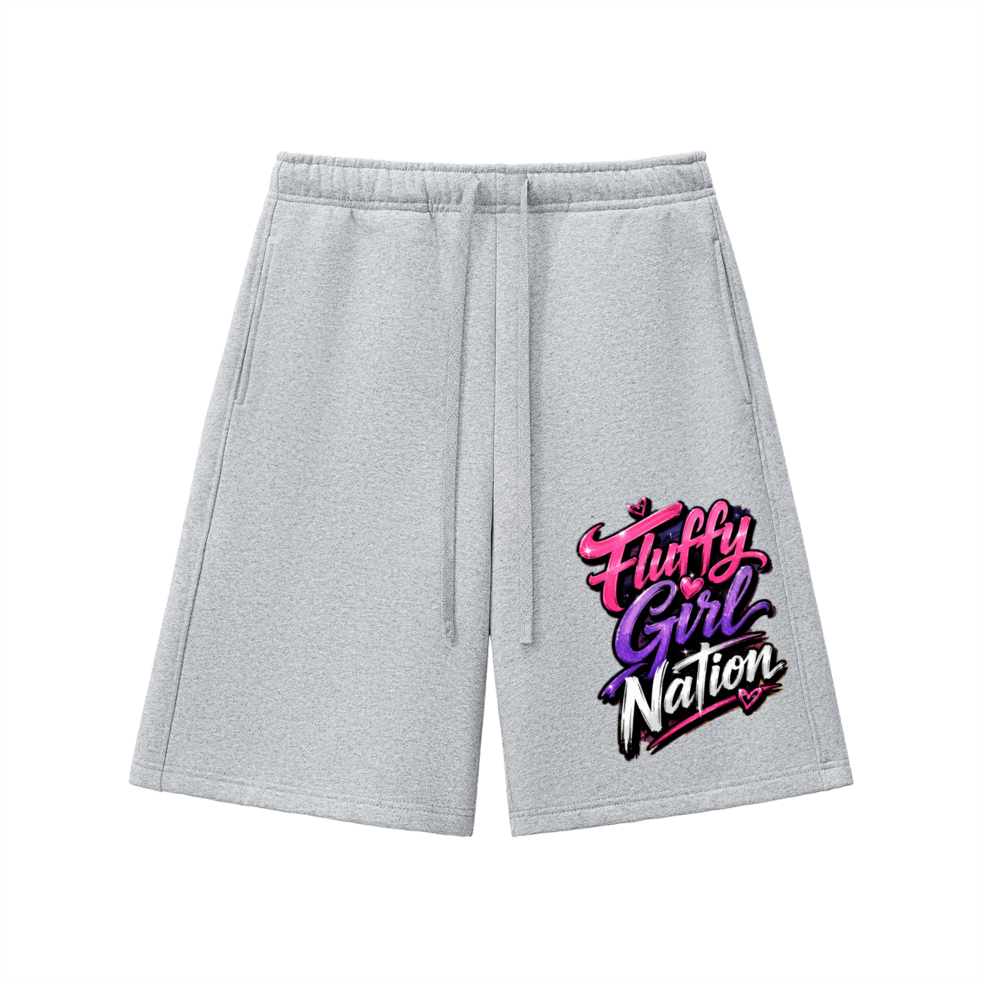 Essential Heavyweight Fleece Shorts w/ Custom Fluffy Girl Nation Logo