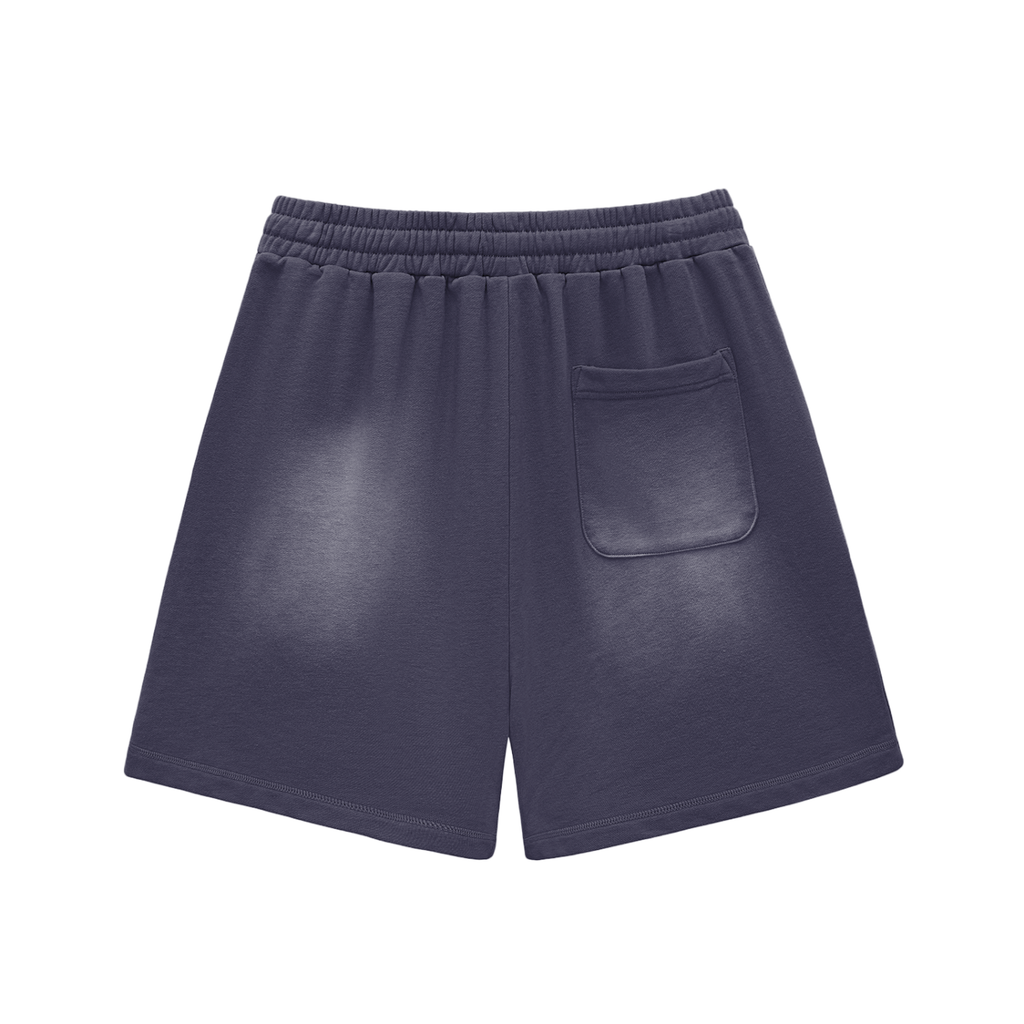 Sun Fade Raw Edge Cotton Shorts w/ Custom Graphic Design -You're Skinnier Than Me_Front