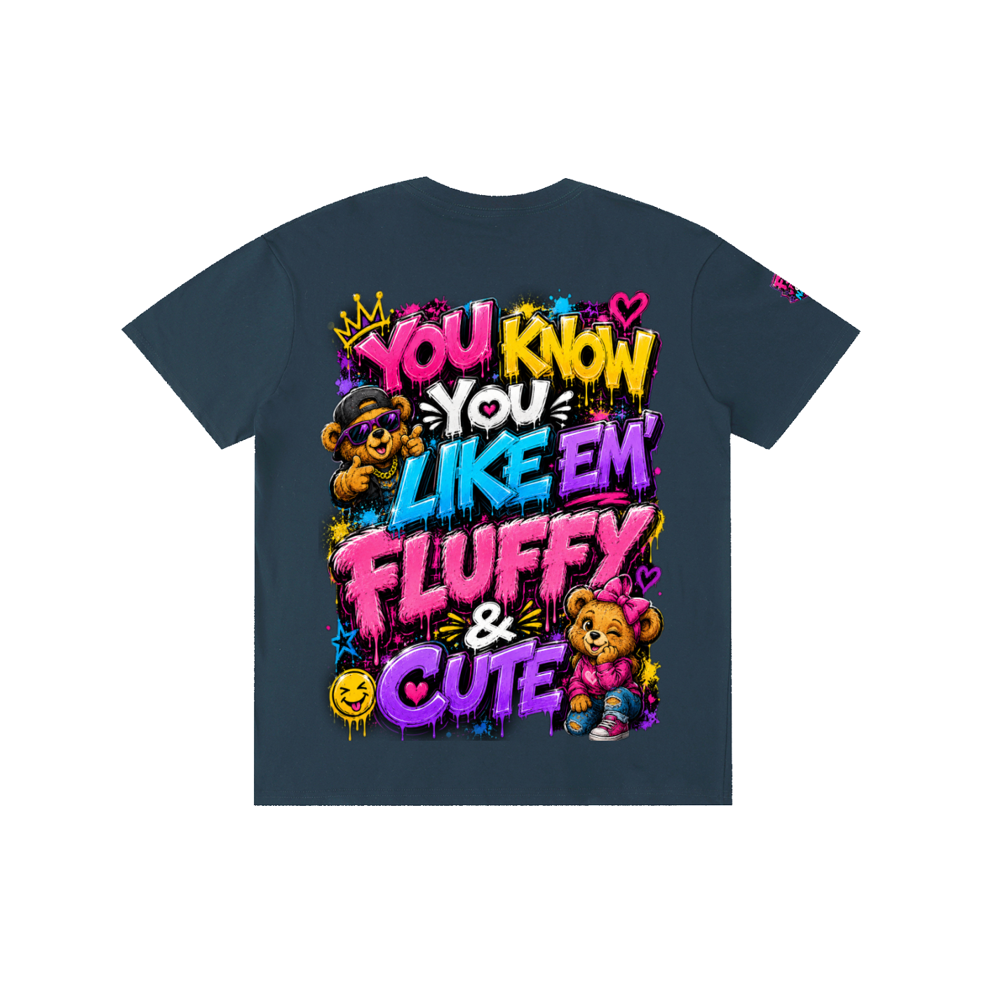 Pure Cotton Unisex T-Shirt w/ Custom Graphic Design_You Know You Like Em'_Back & FGN Logo _Right Sleeve