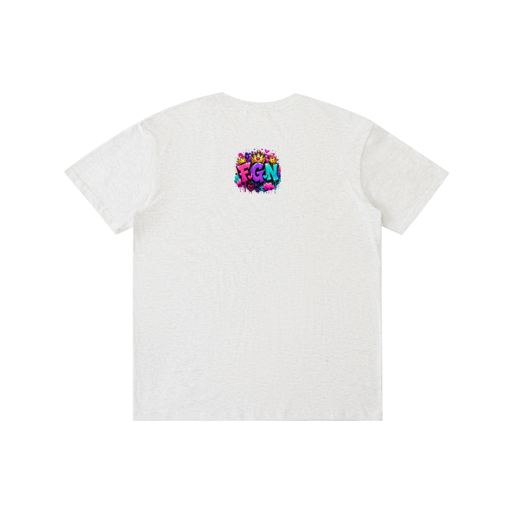 Pure Cotton Unisex T-Shirt w/ Custom Just Because I'm Fluffy...Graphic Design Front & FGN Logo Back