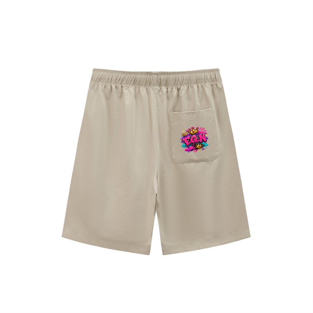 Lightweight Drawstring Shorts Respect My Fluffy Gangster-Front & FGN Logo-Back