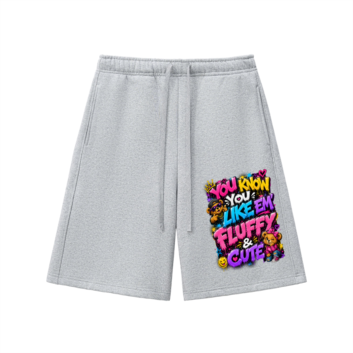 Essential Heavyweight Fleece Shorts w/ Custom Graphic Design _You Know You Like Em'_Front
