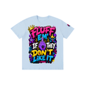 Pure Cotton Unisex T-Shirt w/Custom FGN Logo-Left Sleeve & Graphic Design Front-Fluff Em'