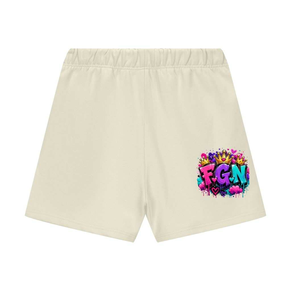 Unisex Heavyweight Fleece Loose Fit Shorts w/Custom Graphic Design Just because I'm Fluffy...Front & FGN Logo Back