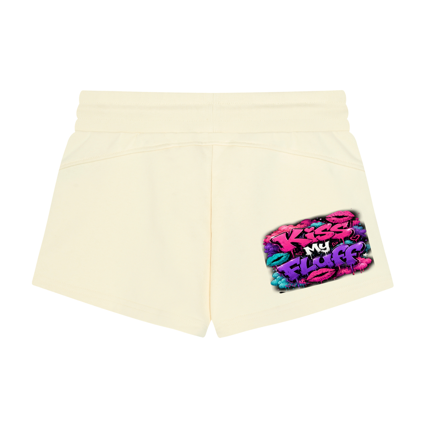 Women's Drawstring Shorts w/ Custom FGN K.M.F Graphic Design Back