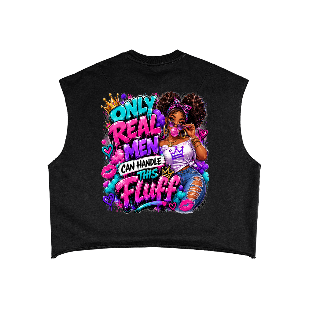French Terry Boxy Tank Top w/Custom FGN Logo Front & Only Real Men...Graphic Design Back