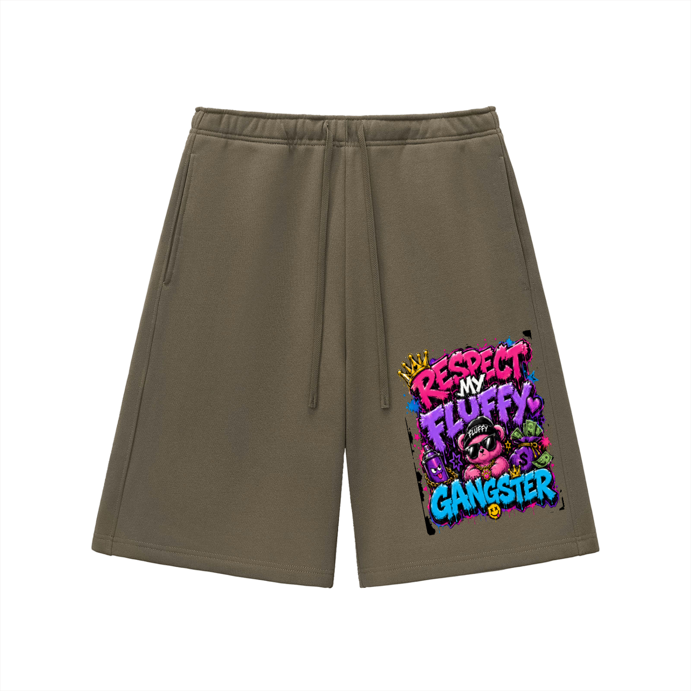 Essential Heavyweight Fleece Shorts w/ Custom Graphic Design Repect My-Front