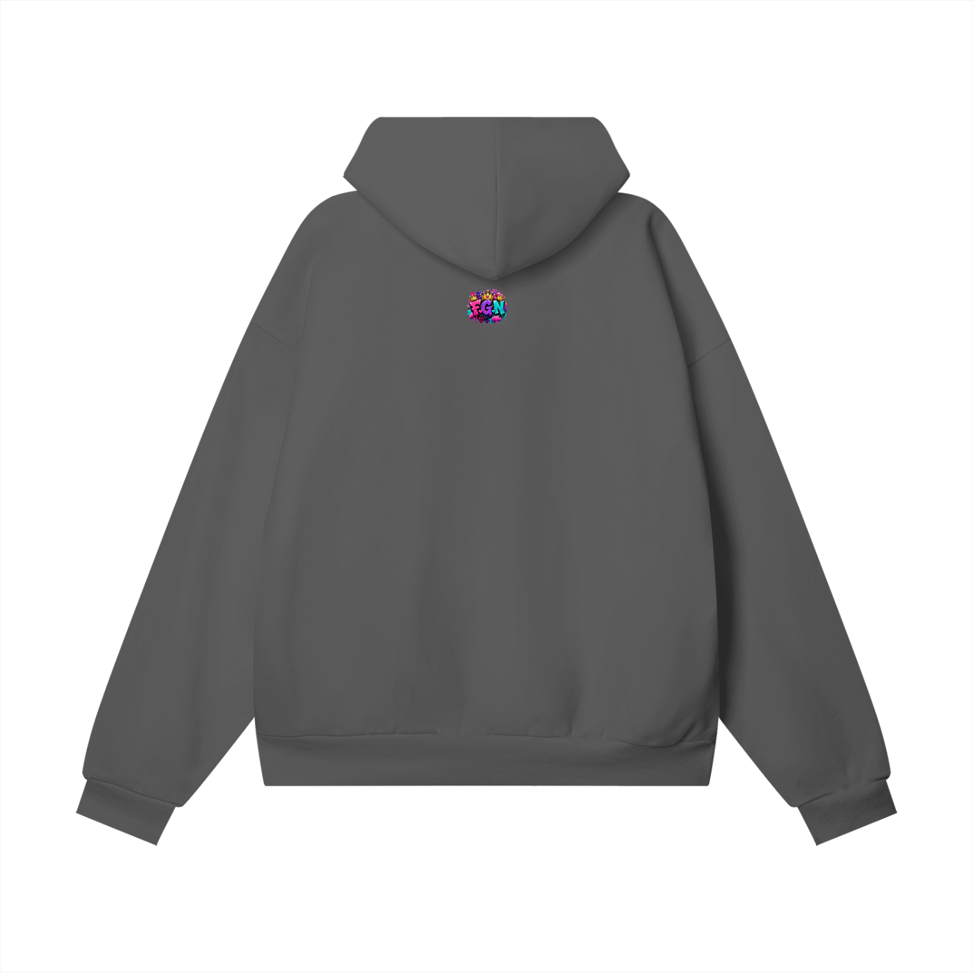 Heavyweight Hidden Pocket Fleece Hoodie w/ Custom Graphic Design_Sorry Slim_Front & FGN Logo_Back