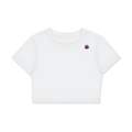 Fitted Crop Cotton T-Shirt w/ Custom FGN Graphic Design_Unapologetically Fluffy_Back & FGN Logo_Front