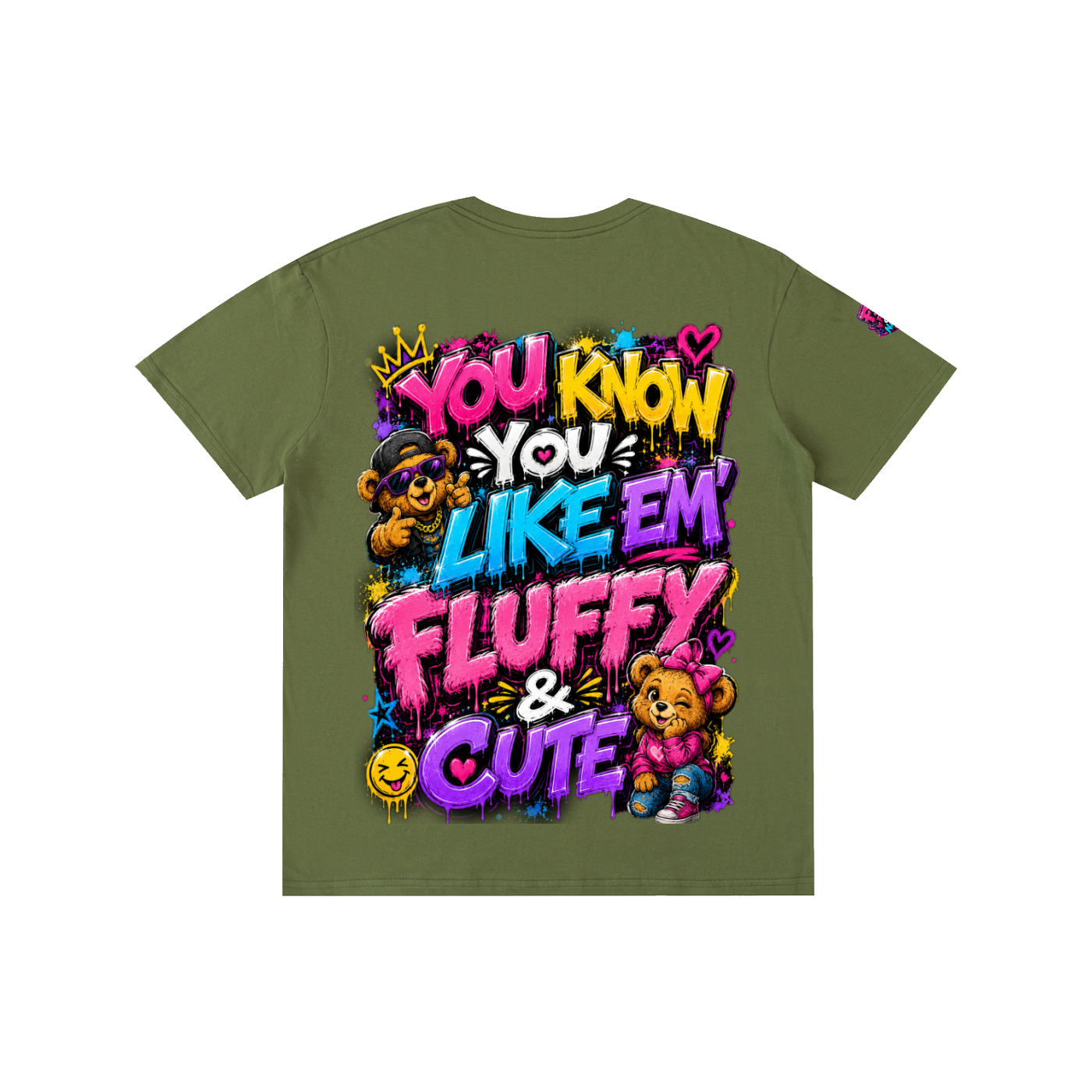 Pure Cotton Unisex T-Shirt w/ Custom Graphic Design_You Know You Like Em'_Back & FGN Logo _Right Sleeve