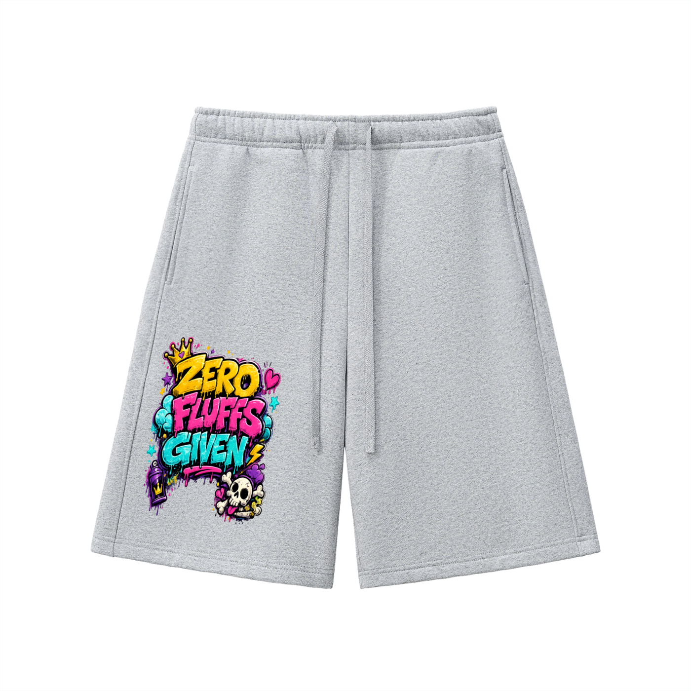 Essential Heavyweight Fleece Shorts w/ Custom Graphic Design Zero Fluffs Given Front