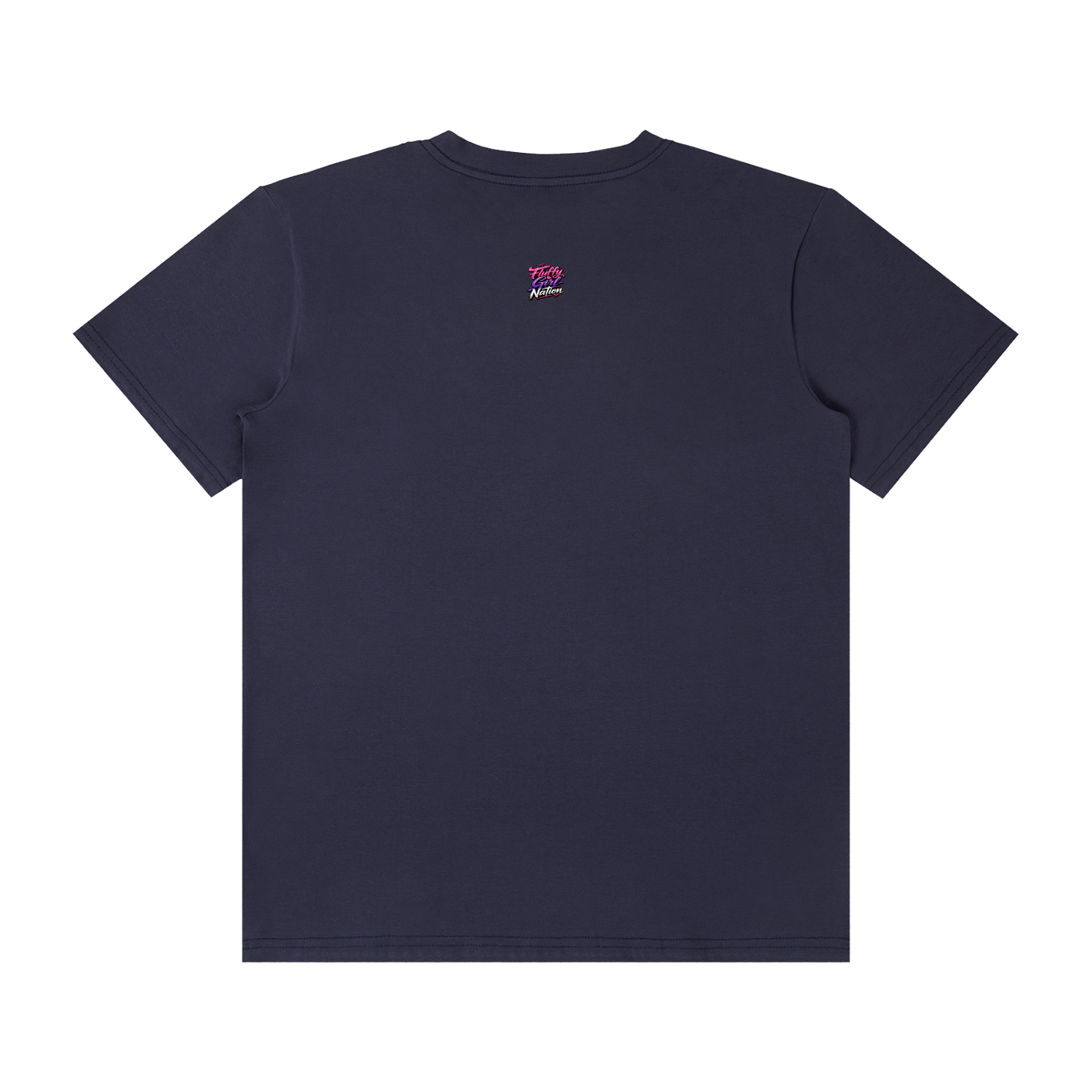 Unisex Classic Crew Neck Cotton T-Shirt w/ Custom Graphic Design_Fluffy Girls Make_Front &