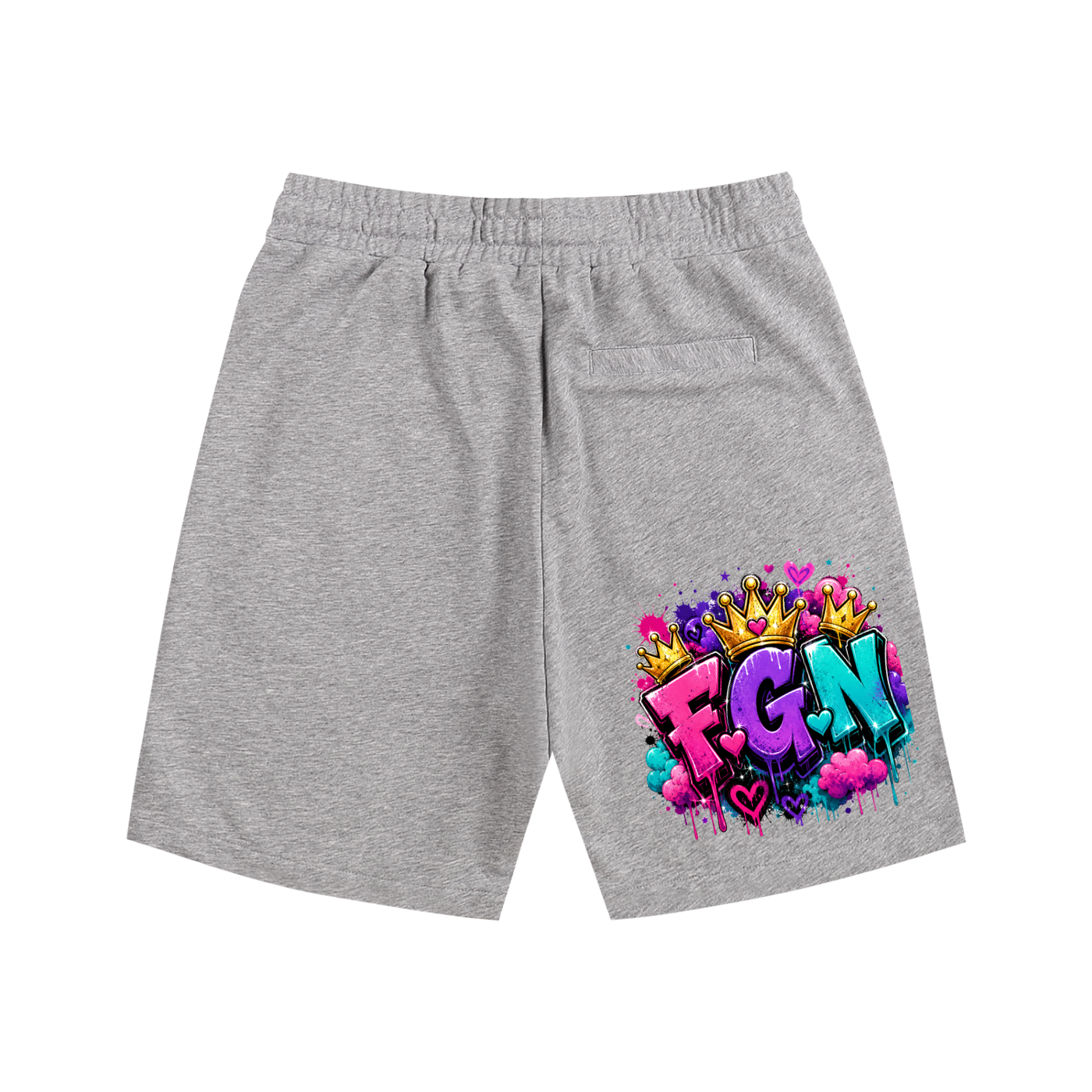 Essential Cotton Shorts w/ Custom FGN Graphic Design-Only Real Men...Front & FGN Logo Back