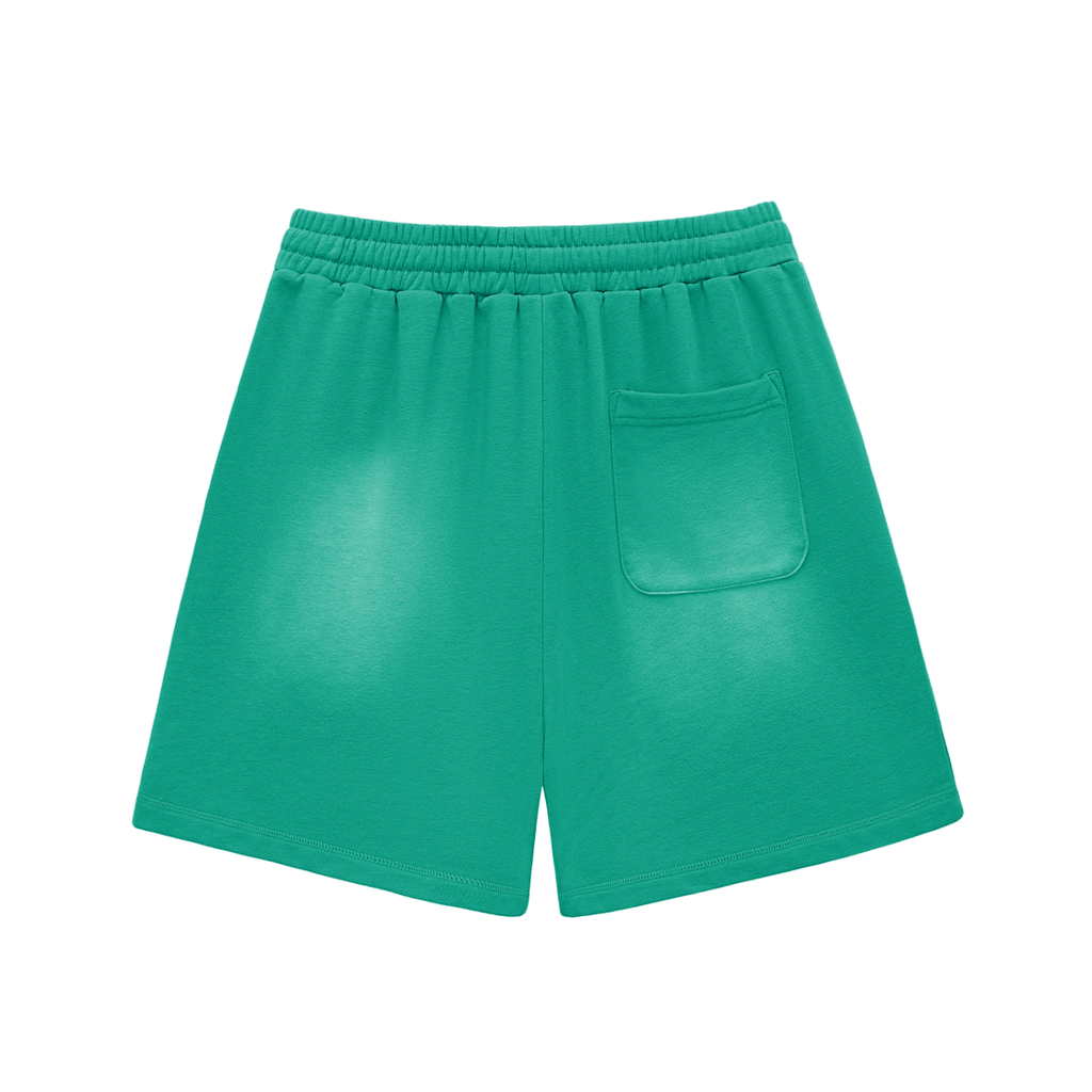 Sun Fade Raw Edge Cotton Shorts w/ Custom Graphic Design -You're Skinnier Than Me_Front