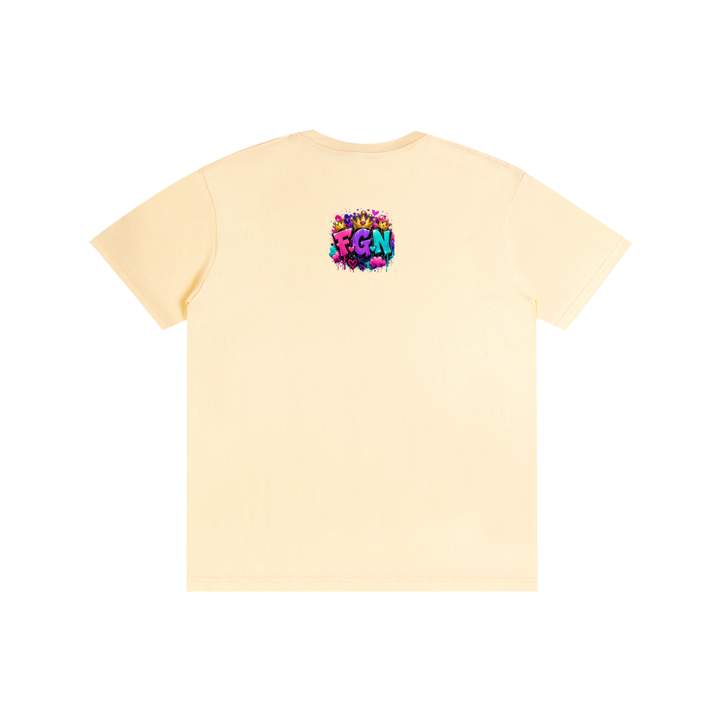 Pure Cotton Unisex T-Shirt w/ Custom Just Because I'm Fluffy...Graphic Design Front & FGN Logo Back