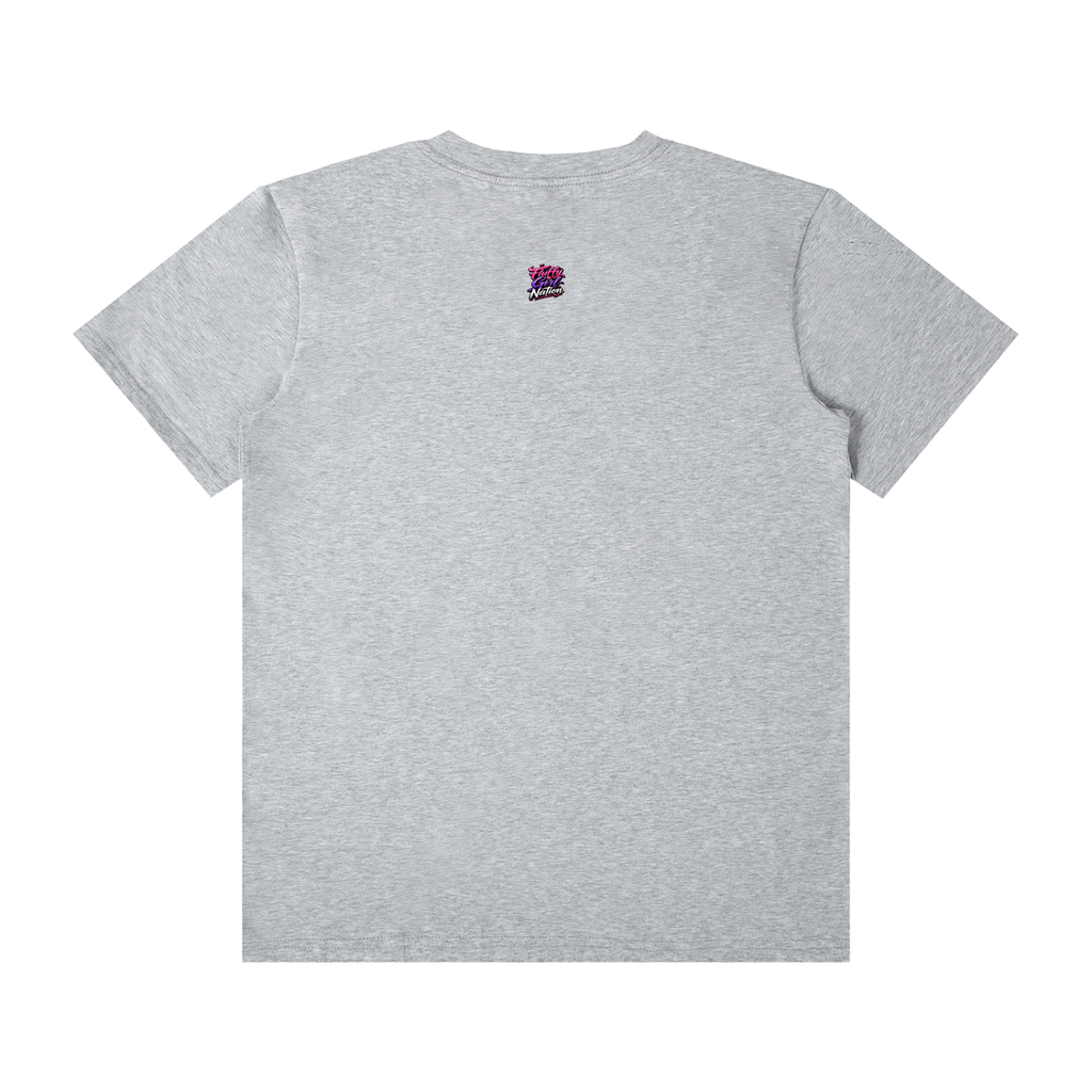 Unisex Classic Crew Neck Cotton T-Shirt w/ Custom Graphic Design_Fluffy Girls Make_Front &
