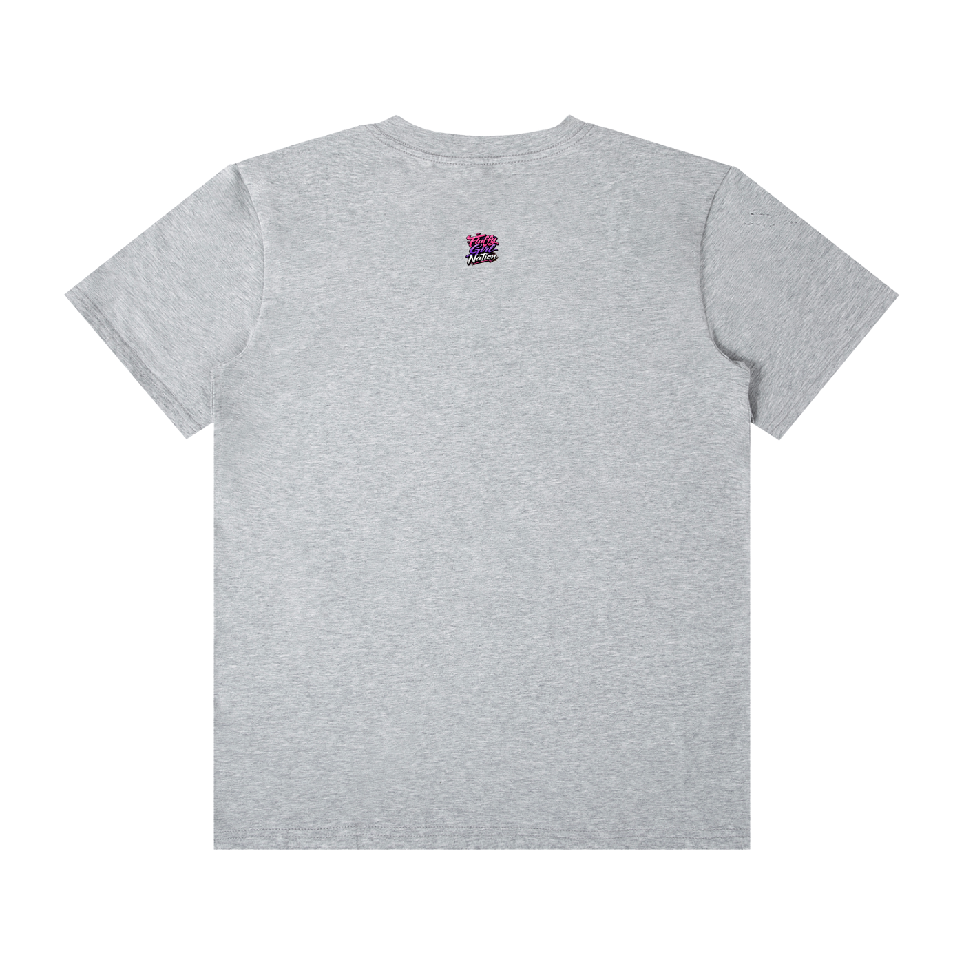 Unisex Classic Crew Neck Cotton T-Shirt w/ Custom Graphic Design_Fluffy Girls Make_Front &