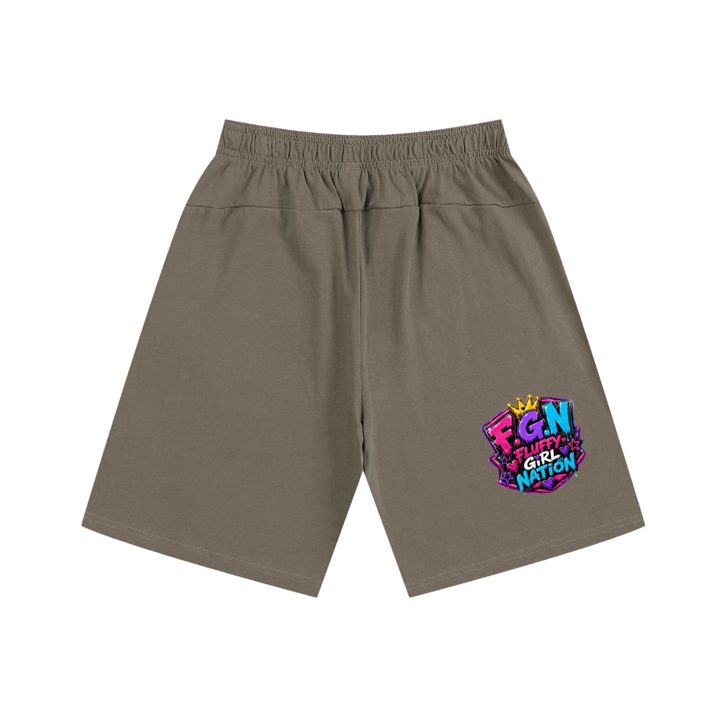 Essential Heavyweight Cotton Shorts w/ Custom Graphic Design_F.C.C_Front & FGN Logo_Back