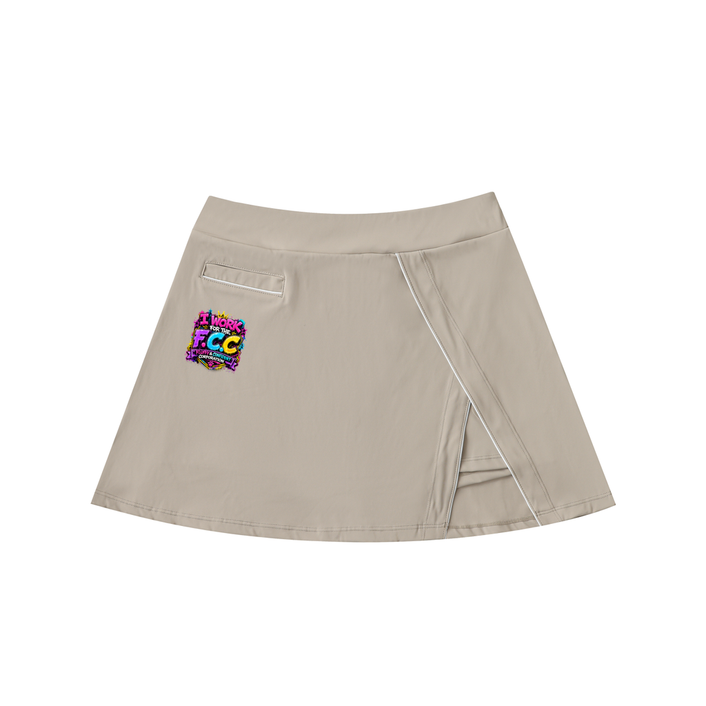 High-Waist Pocketed A-Line Skirt F.C.C-Front
