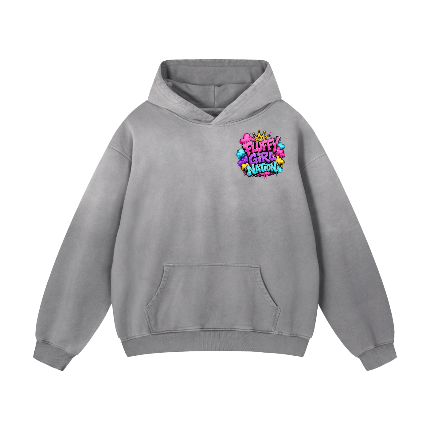 Heavyweight Sunfade Oversized Hoodie w/ Custom FGN Logo Front & FGN Graphic Design Back