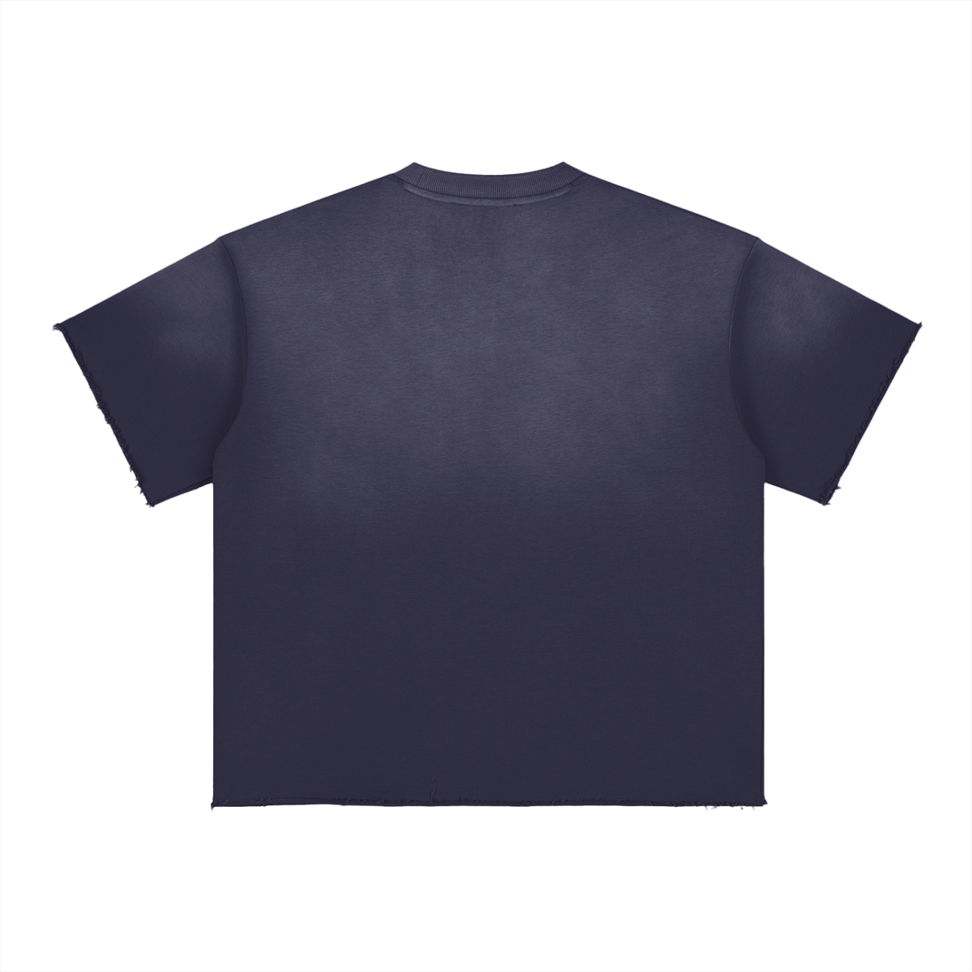 Sun Fade Raw Edge T-Shirt w/ Custom Graphic Design Zero Fluffs Given...Front