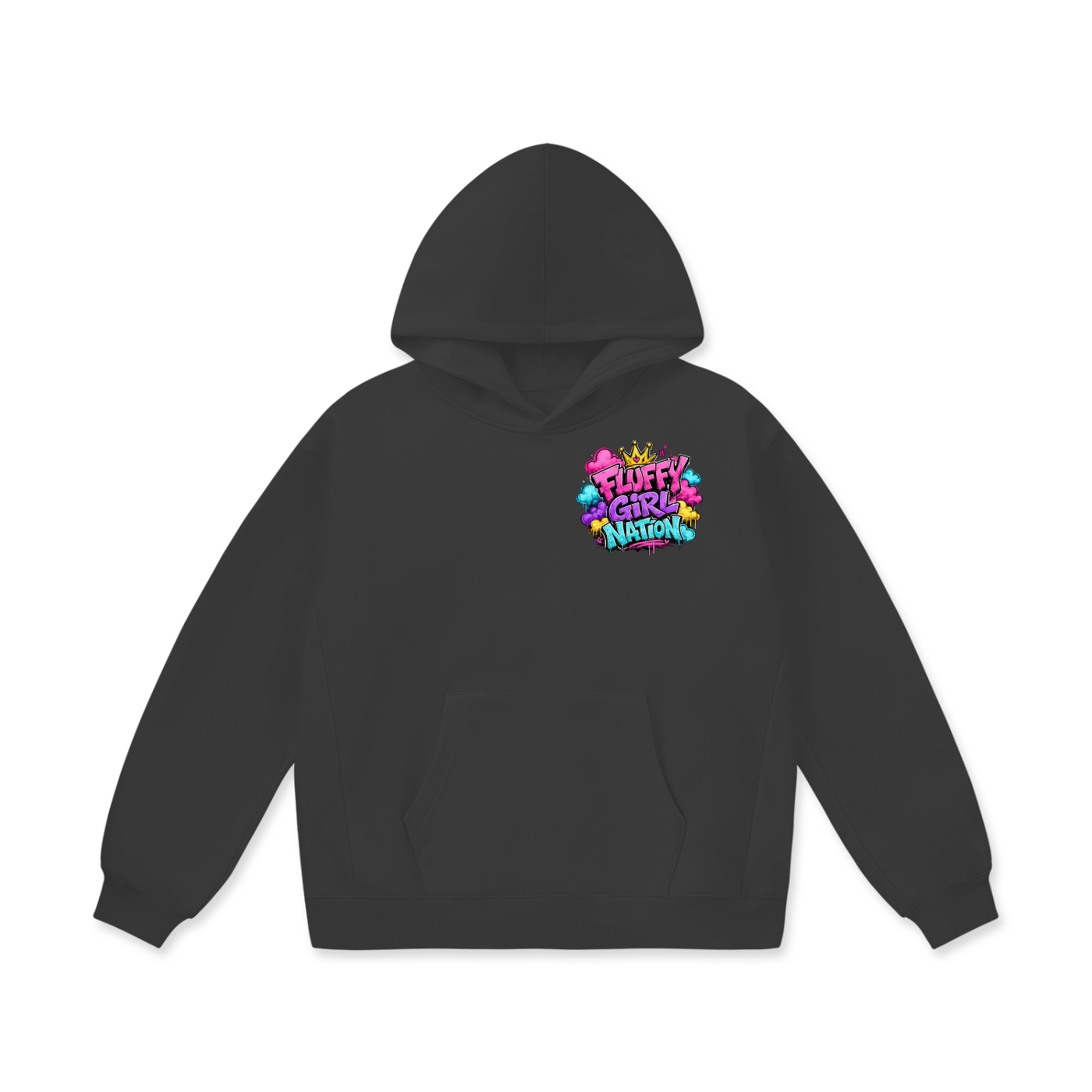 Oversize Heavyweight Fleece Hoodie w/ Front and Back FGN Logos