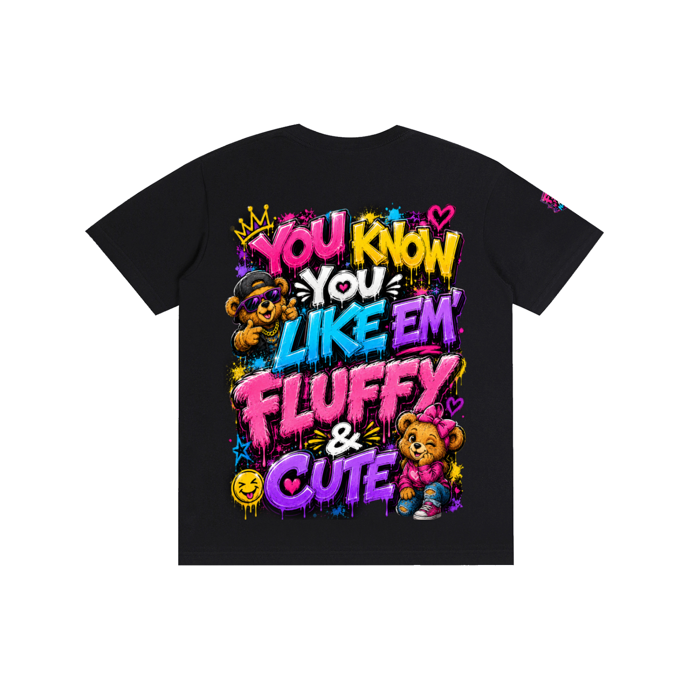 Pure Cotton Unisex T-Shirt w/ Custom Graphic Design_You Know You Like Em'_Back & FGN Logo _Right Sleeve