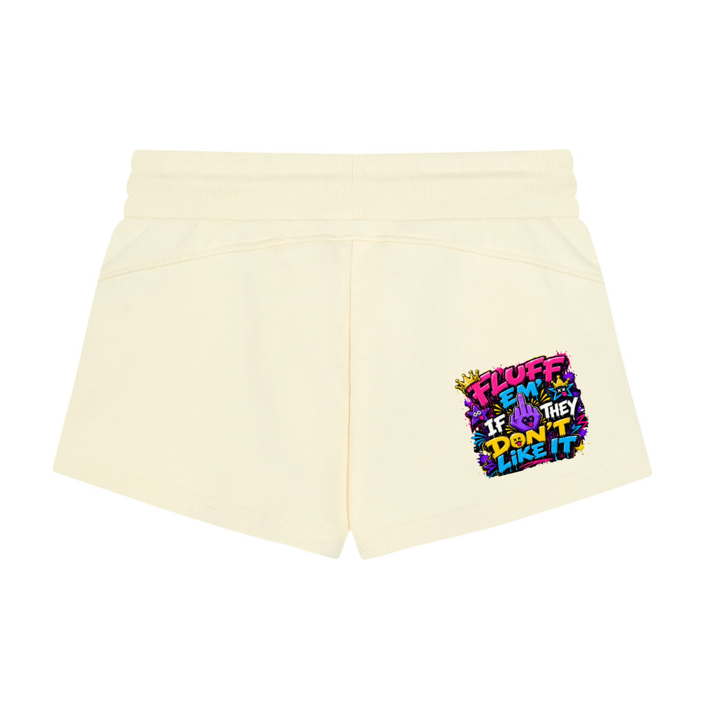 Women's Drawstring Shorts w/Custom Graphic Design _Fluff Em'_Back & FGN Logo_Front