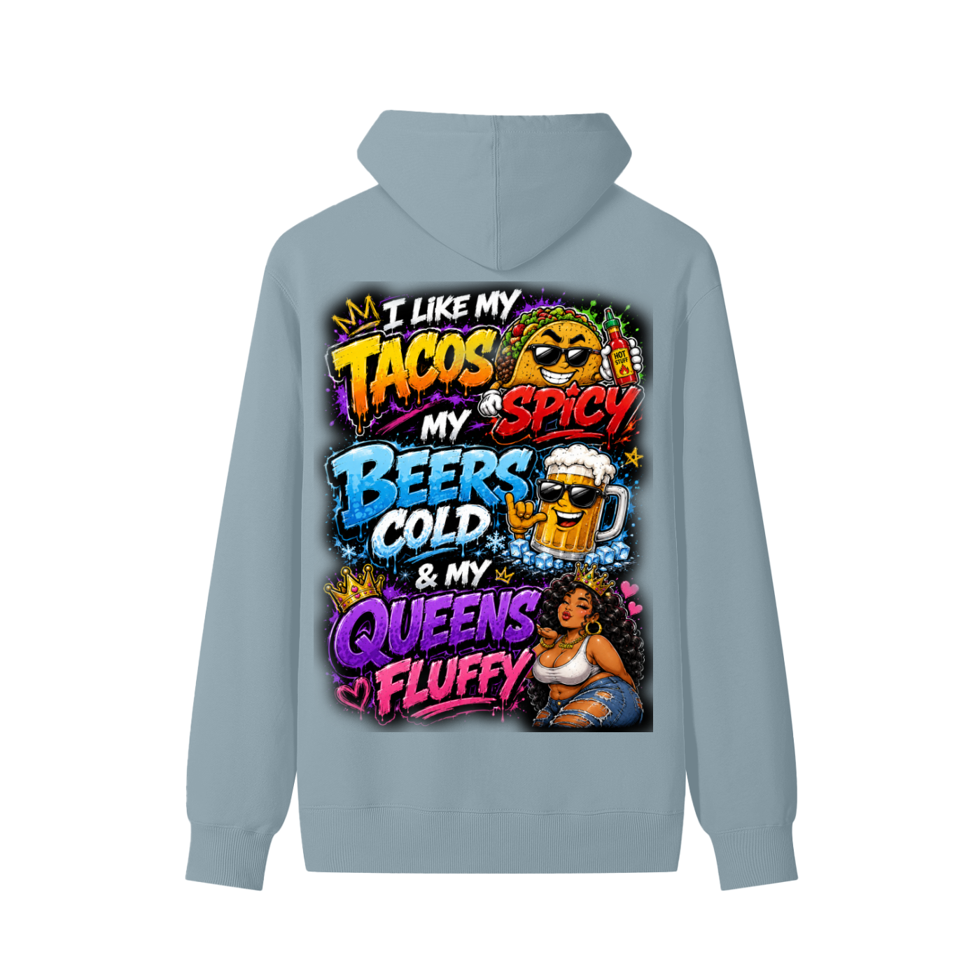 Classic Unisex Cotton Hoodie w/ Custom Graphic Design_I Like My_Back & FGN Logo_Back
