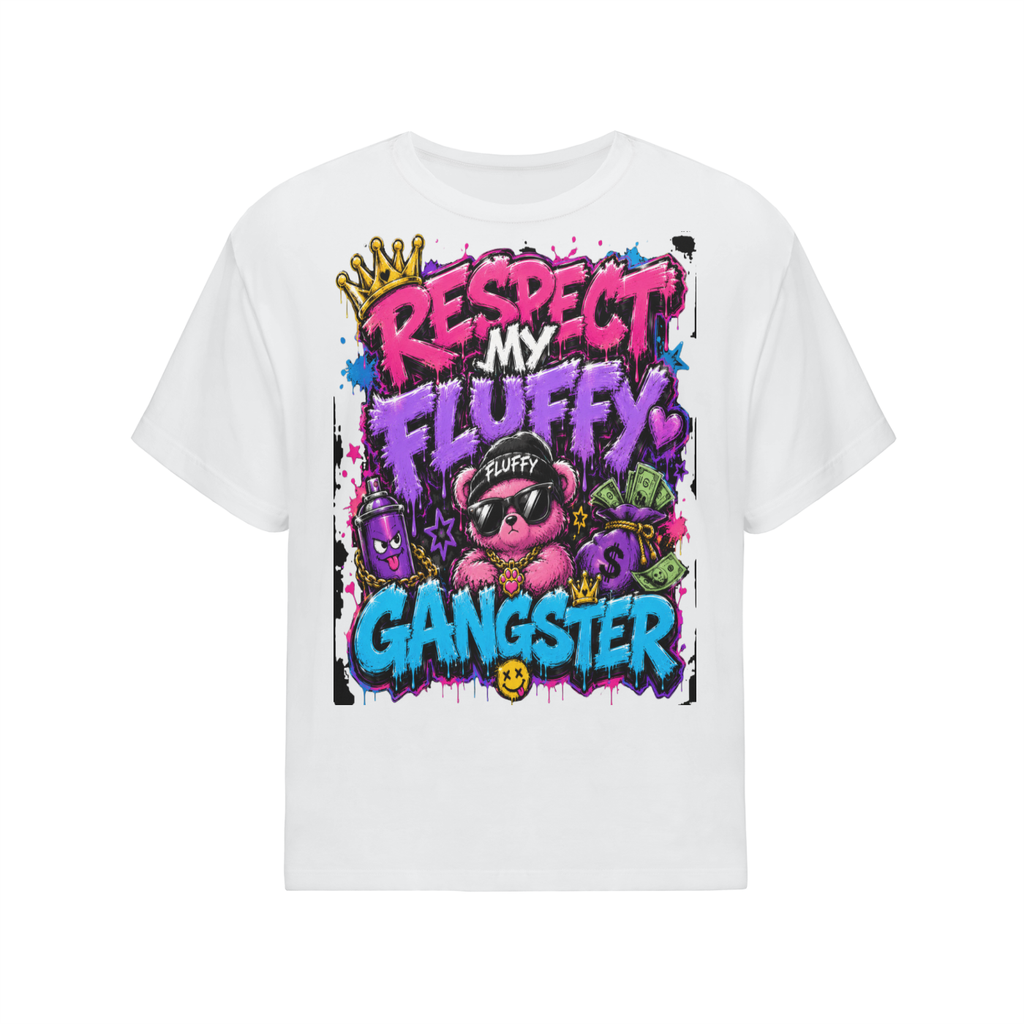 Streetwear Oversized Cotton T-Shirt w/ Custom Graphic Design Respect Front & FGN Logo Back