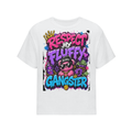 Streetwear Oversized Cotton T-Shirt w/ Custom Graphic Design Respect Front & FGN Logo Back