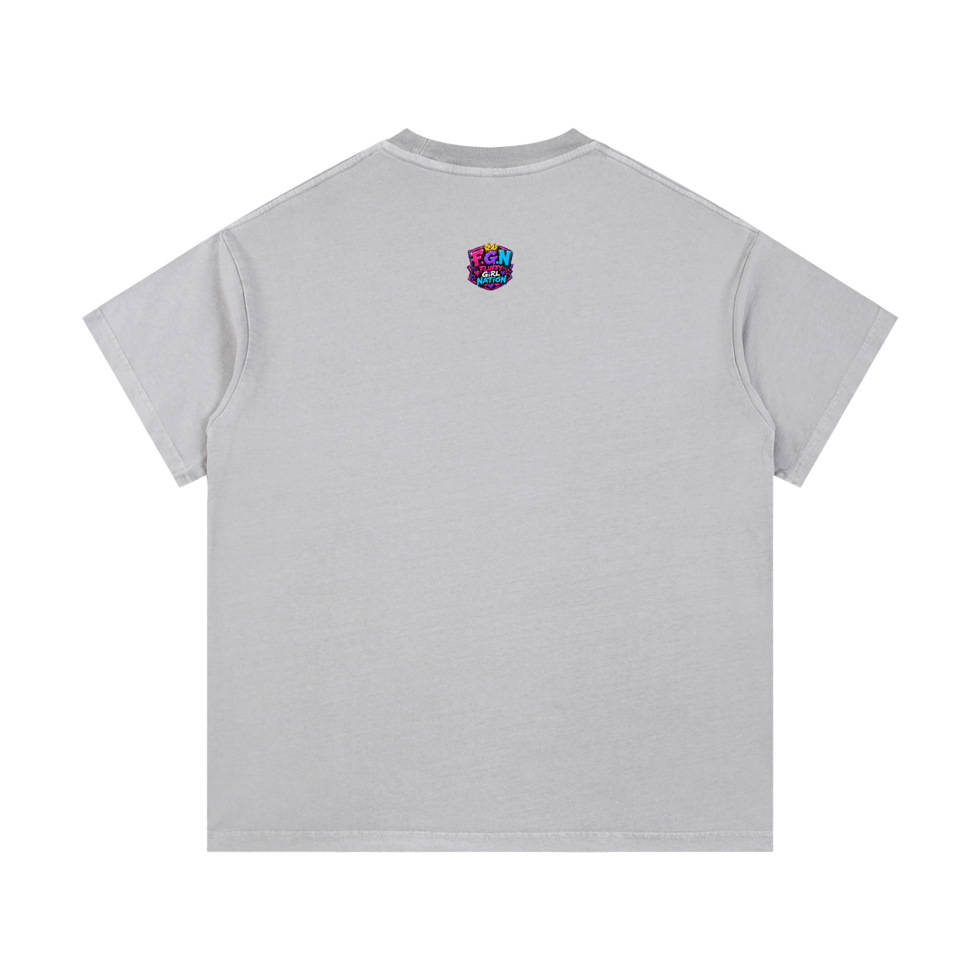 Vintage Wash Cotton T-Shirt w/ Custom Graphic Design_Heavy on the Curves_Front & FGN Logo_Back
