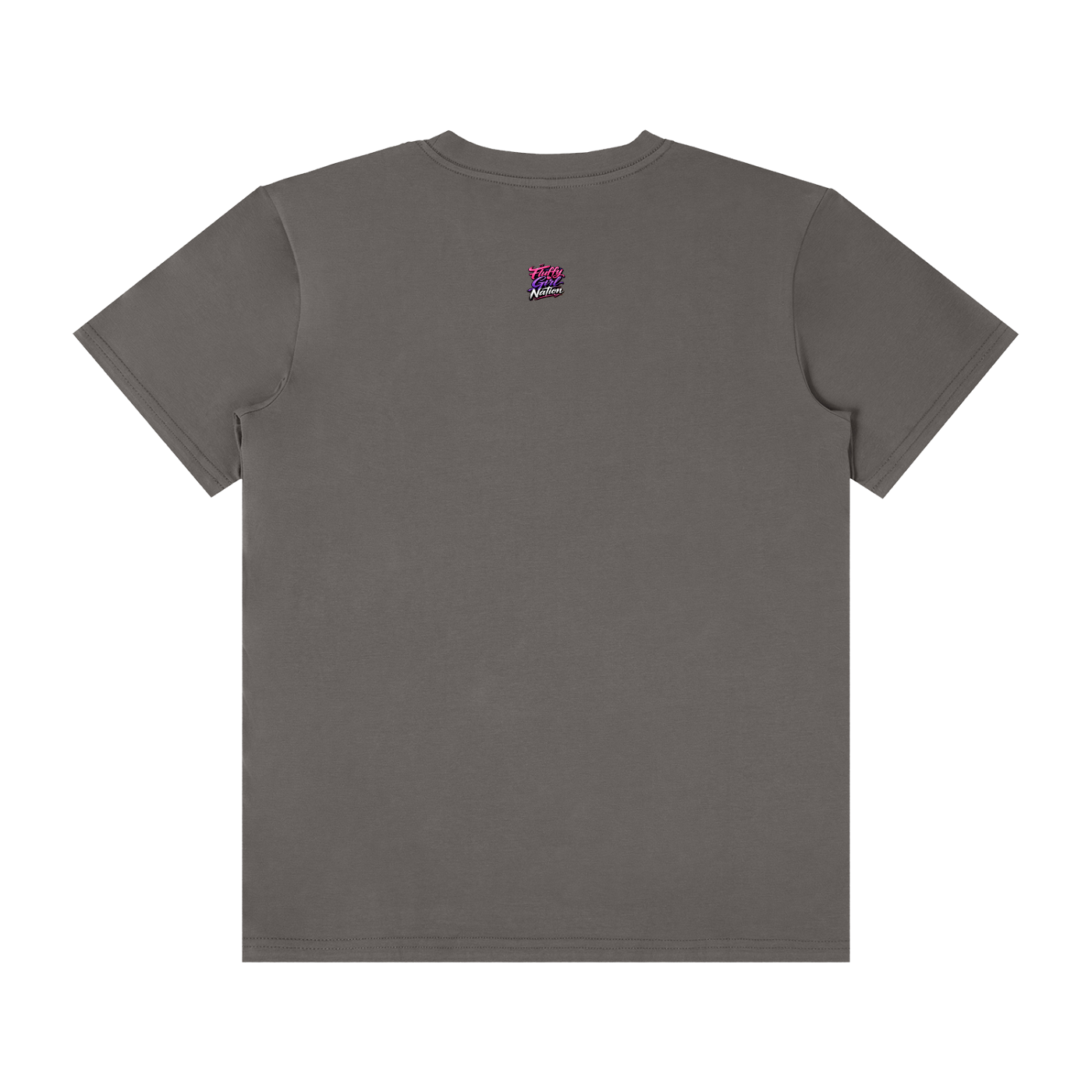 Unisex Classic Crew Neck Cotton T-Shirt w/ Custom Graphic Design_Fluffy Girls Make_Front &