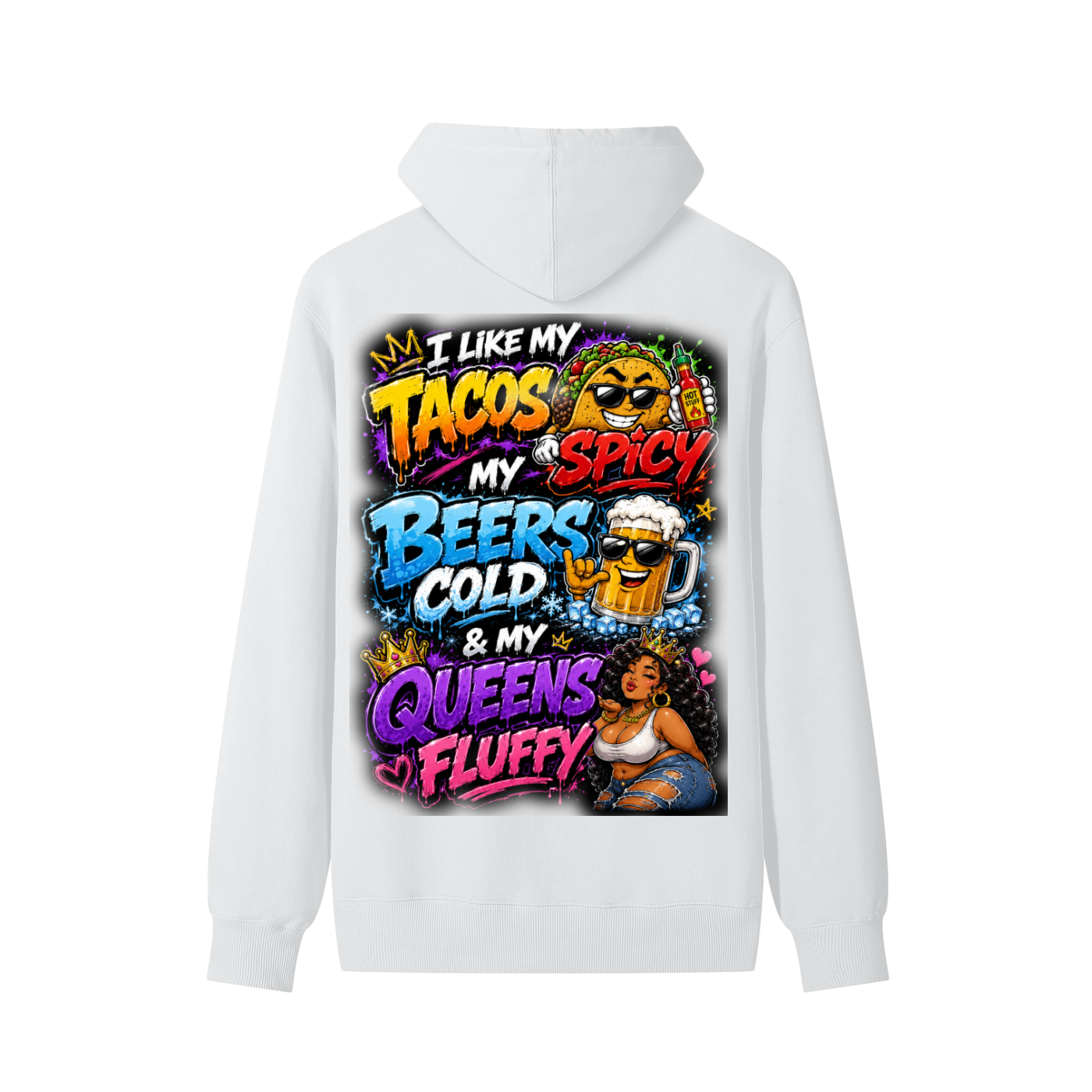 Classic Unisex Cotton Hoodie w/ Custom Graphic Design_I Like My_Back & FGN Logo_Back