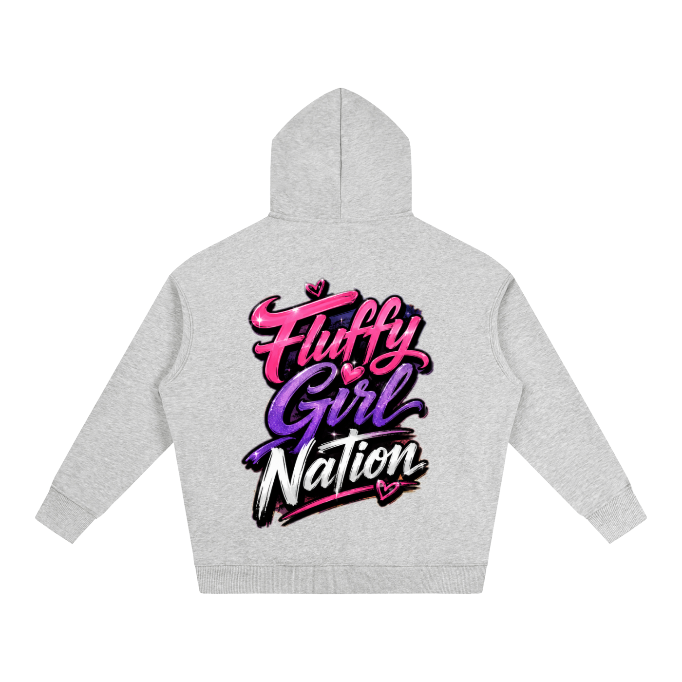 Oversize Fleeced Hoodie w/ Custom FGN Logo Front & FGN Graphic Design Back