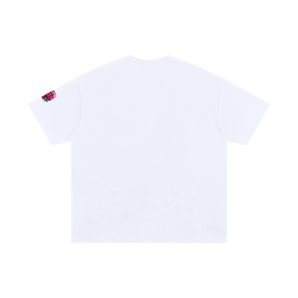 Unisex Oversized Cotton T-Shirt w/ Custom Graphic Design Front-I Love My Women & FGN Logo Left Sleeve