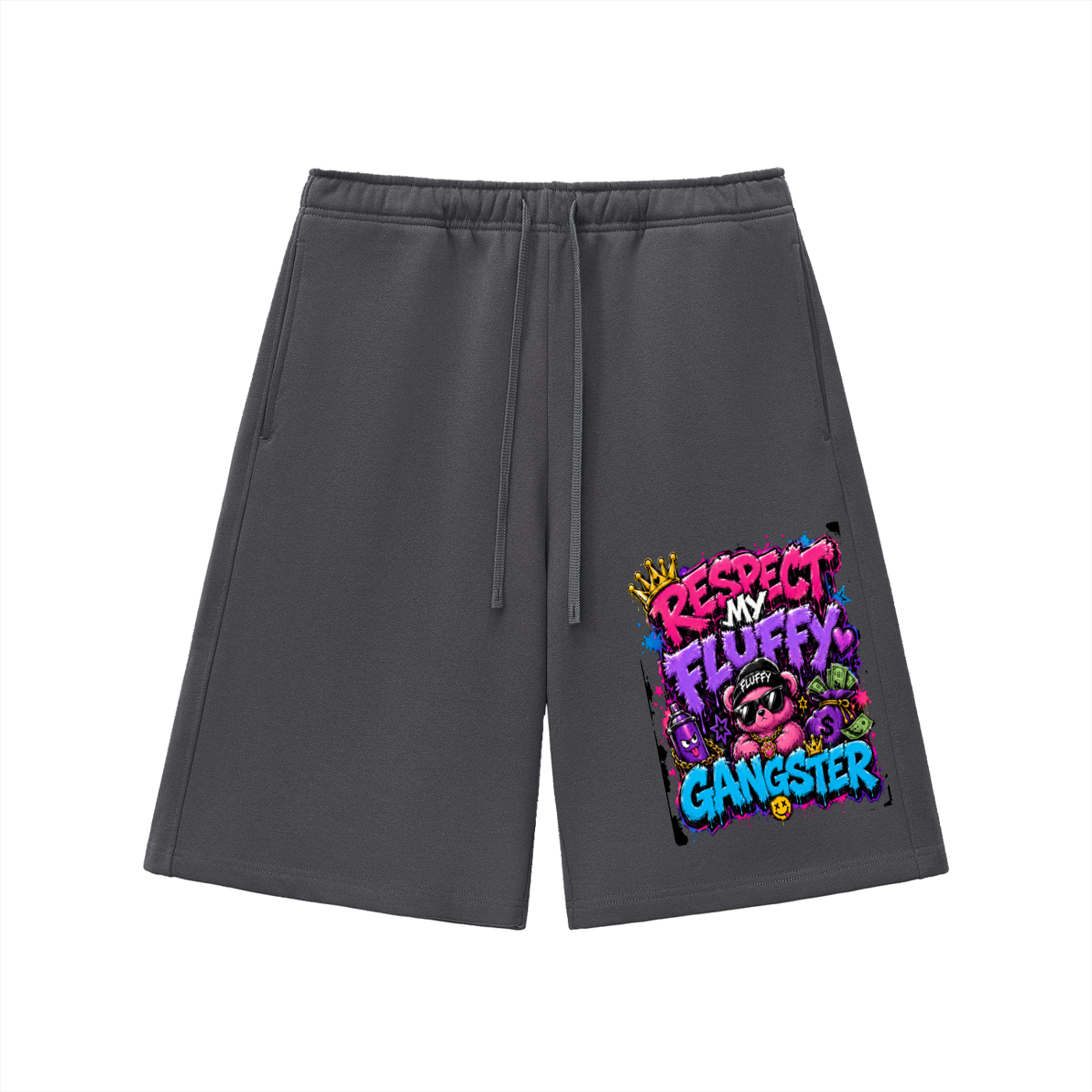 Essential Heavyweight Fleece Shorts w/ Custom Graphic Design Repect My-Front