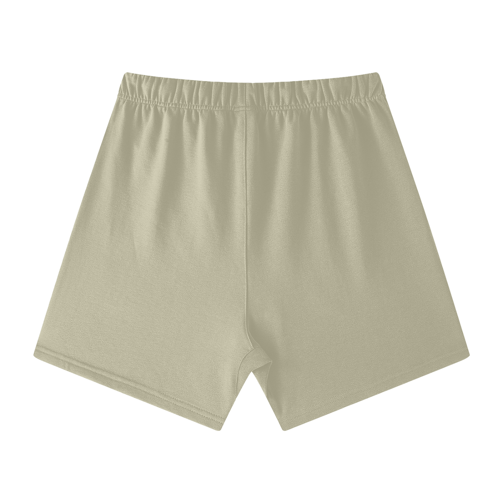 Earth Tone Loose Fit Cotton Shorts You're Skinner Than Me...-Front