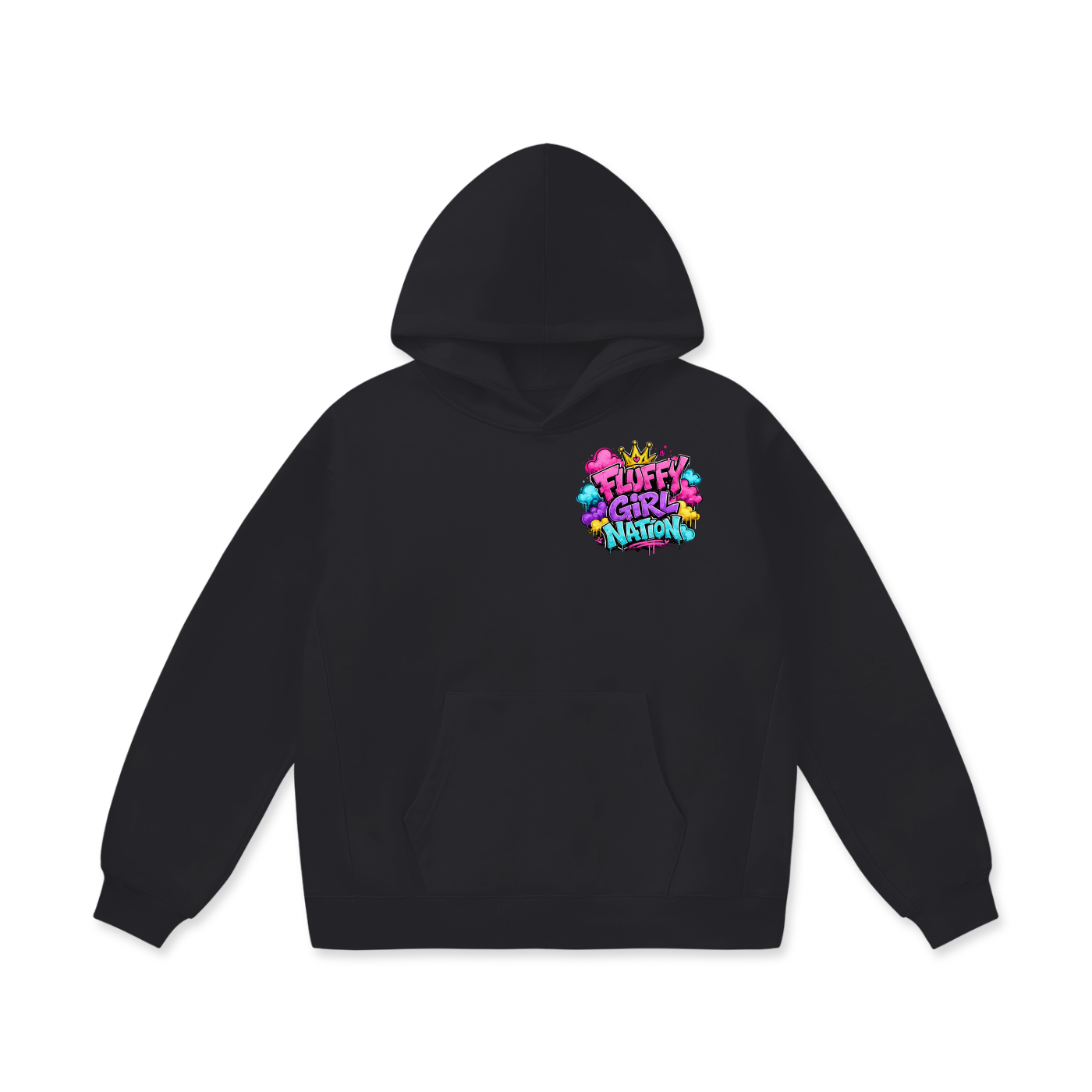 Oversize Heavyweight Fleece Hoodie w/ Front and Back FGN Logos