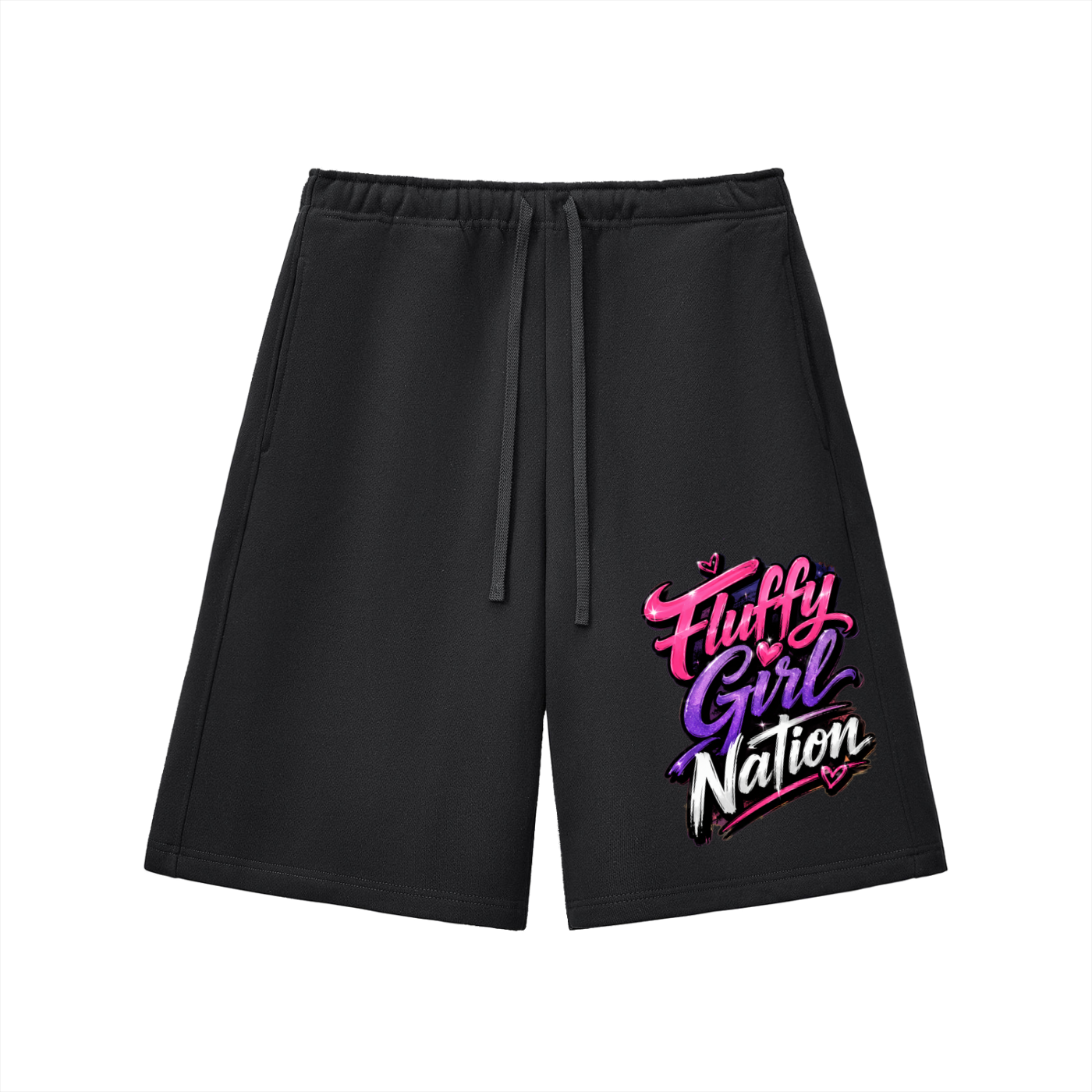 Essential Heavyweight Fleece Shorts w/ Custom Fluffy Girl Nation Logo