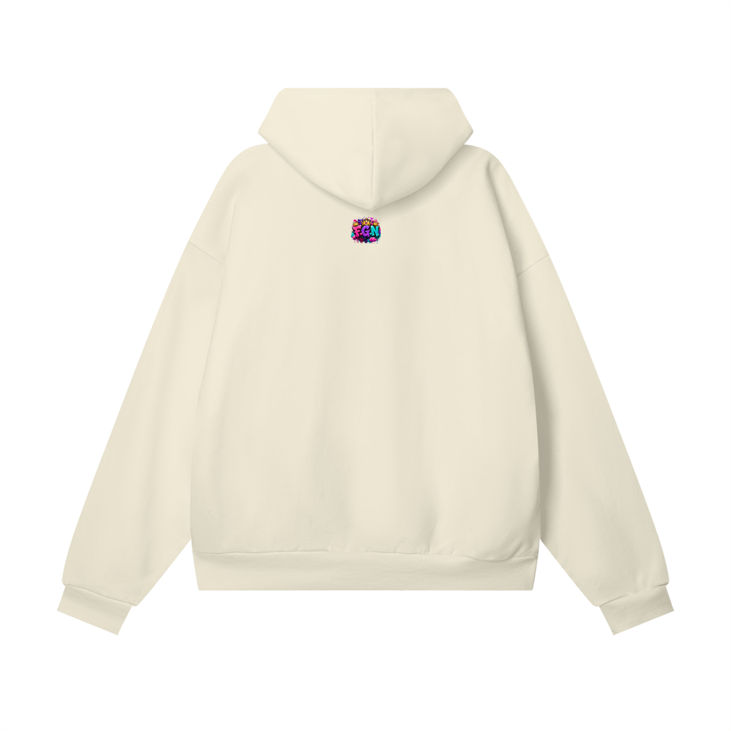 Heavyweight Hidden Pocket Fleece Hoodie w/ Custom Graphic Design_Sorry Slim_Front & FGN Logo_Back