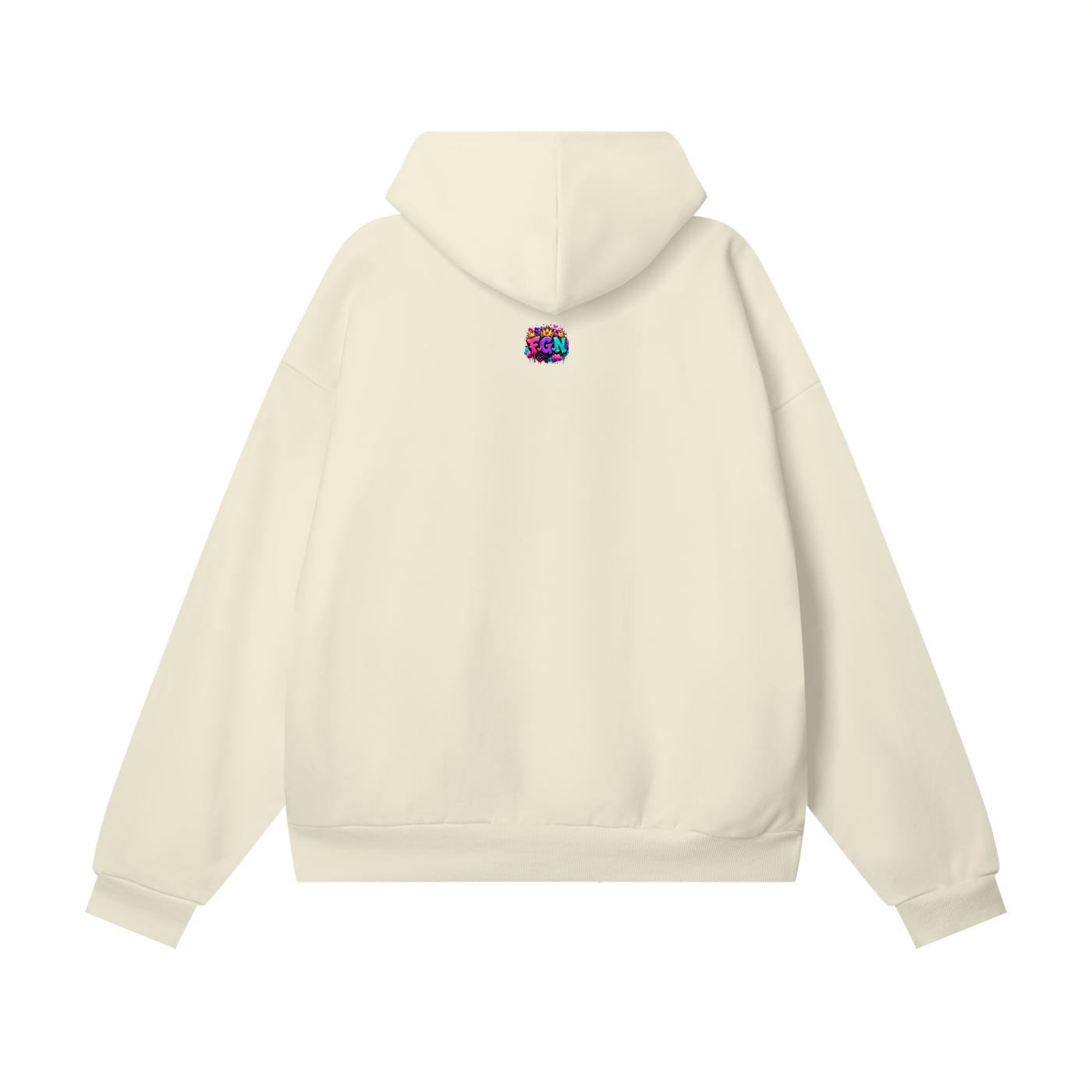 Heavyweight Hidden Pocket Fleece Hoodie w/ Custom Graphic Design_Sorry Slim_Front & FGN Logo_Back