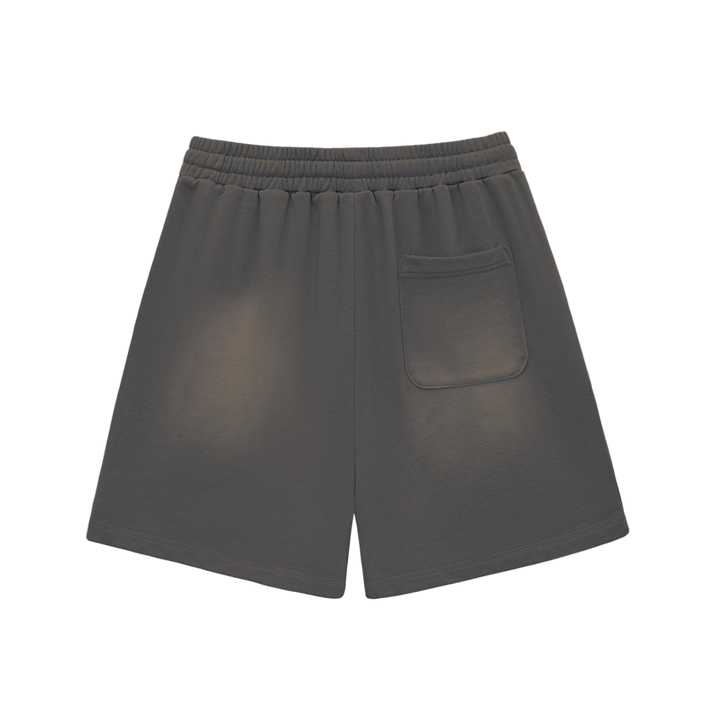 Sun Fade Raw Edge Cotton Shorts w/ Custom FGN Graphic Design-Just Because I'm Fluffy Front
